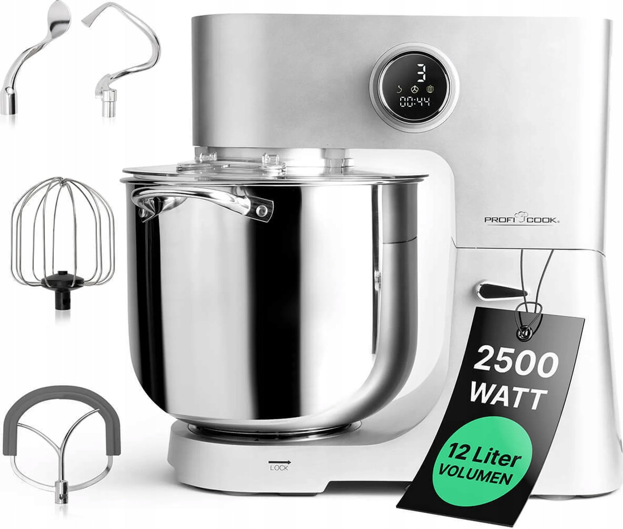 PLANETARY FOOD PROCESSOR Multifunction Mixer Blender Malaxer 2500W 12L