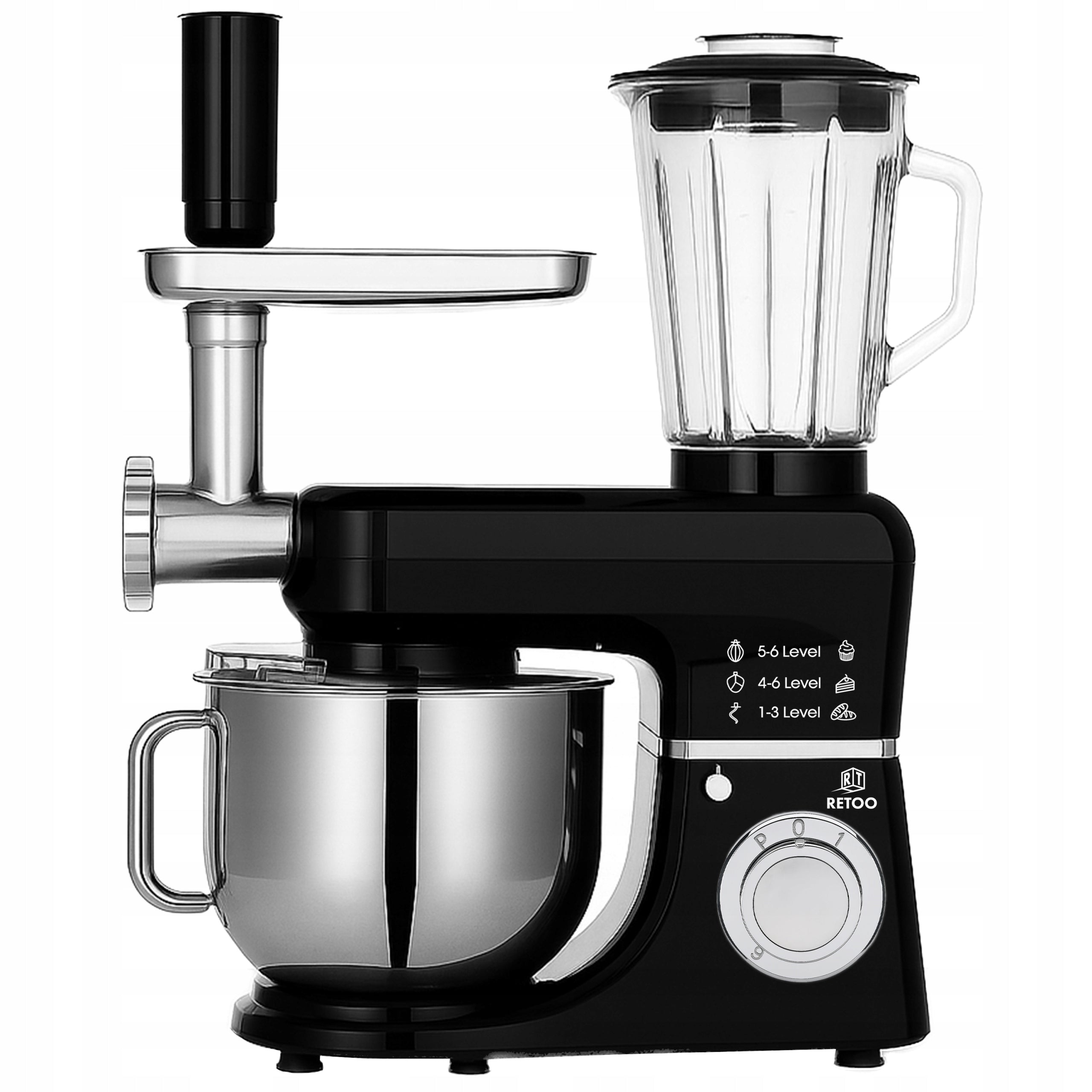 PLANETARY FOOD PROCESSOR WITH BOWL BLENDER MEAT GRINDER MIXER 5in1 3200W Manufacturer code OR1104