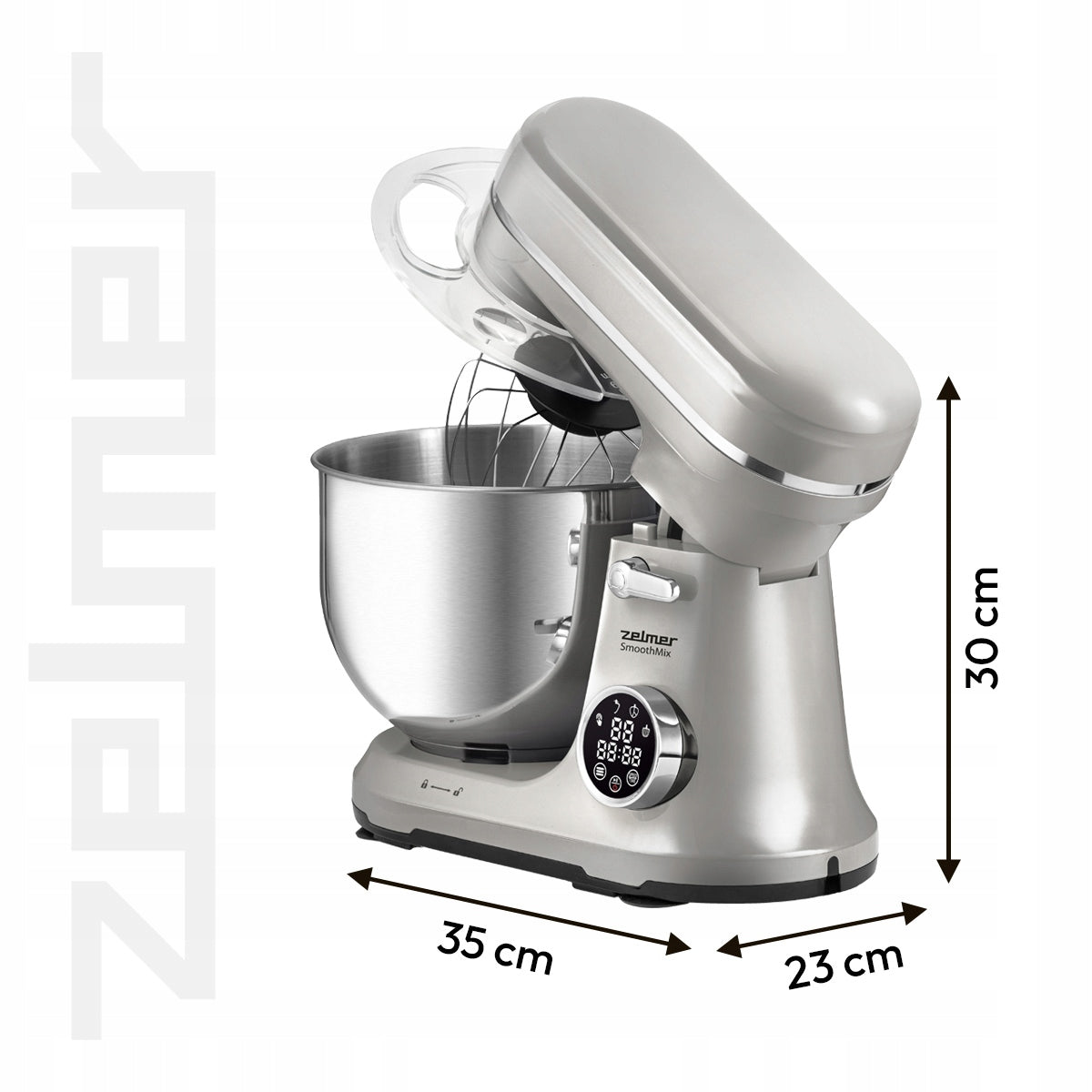 PLANETARY FOOD PROCESSOR ZELMER SUPER SILENT MIXER 2 BOWLS ACCESSORIES 800W Packaging status original