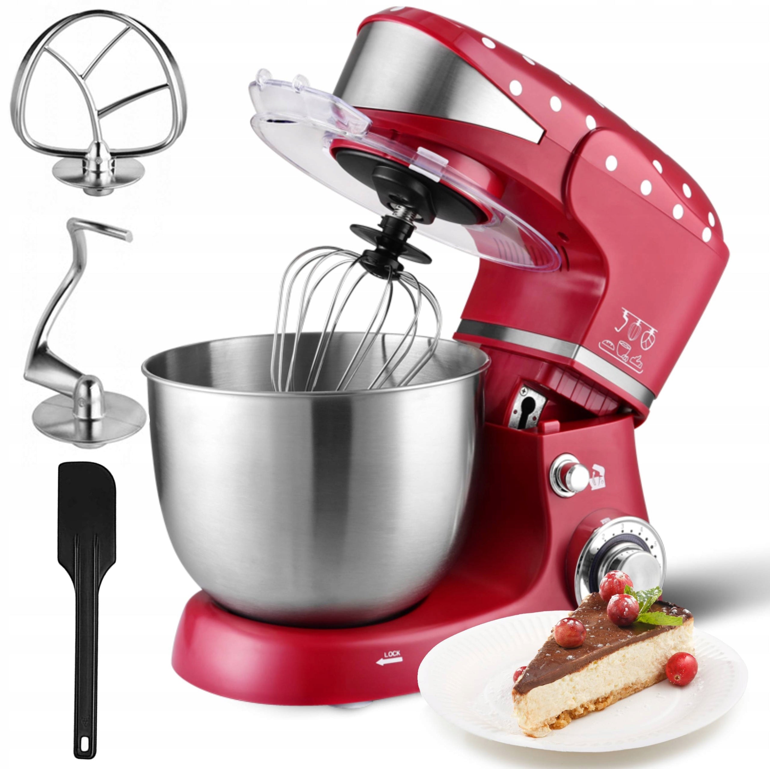 PLANETARY MIXER FOOD PROCESSOR 1000W KALORIK 5L 6 GEARS STIRRER SET