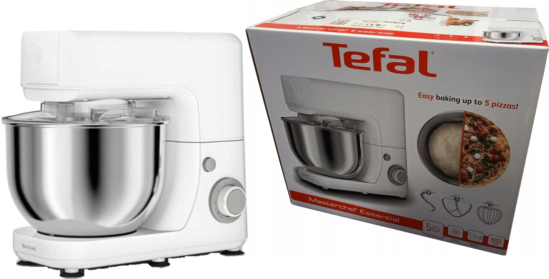 PLANETARY ROBOT TEFAL MASTERCHEF QB150138 800W 4,8L WHITE