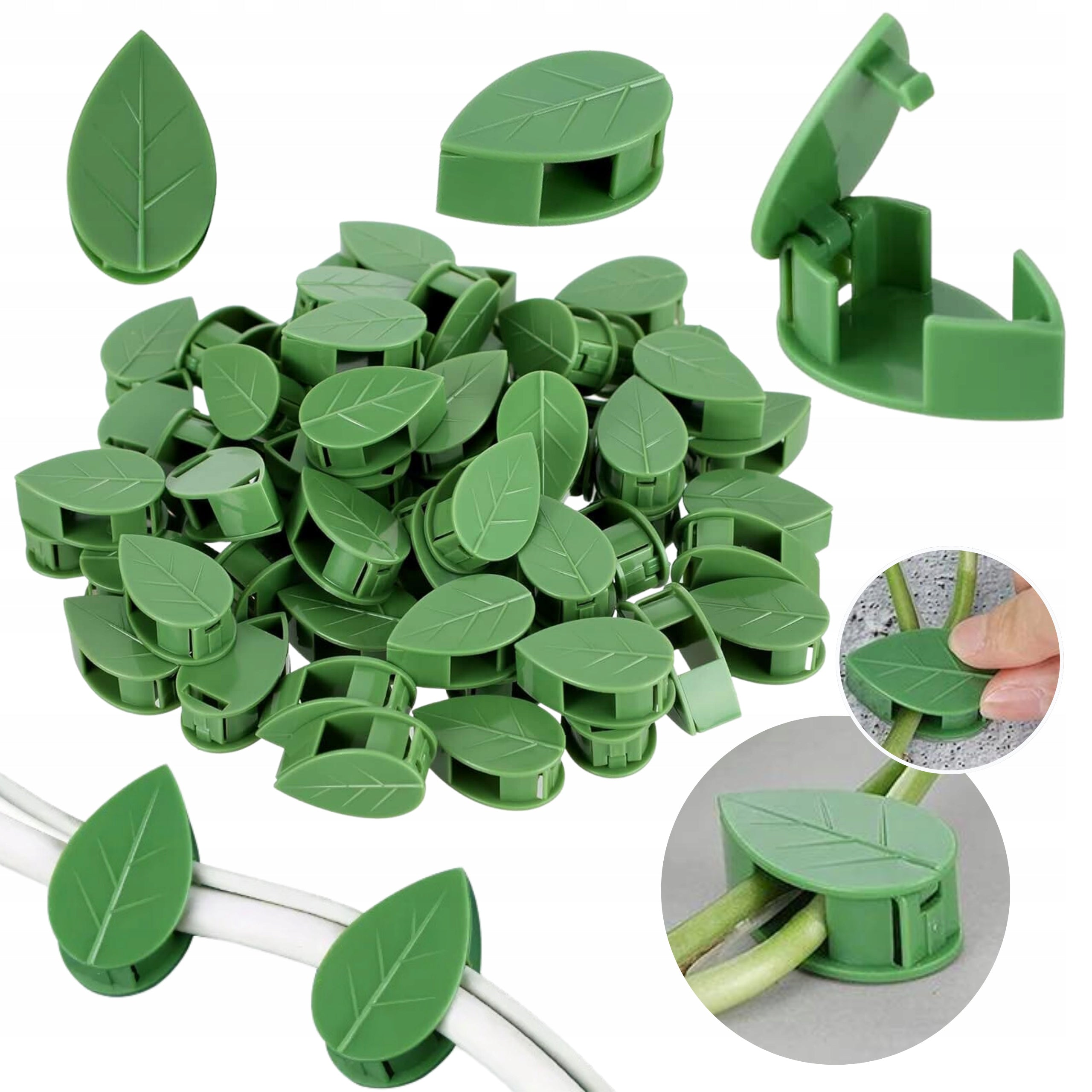 PLANT CLIPS CLAMP SUPPORT LEAVES CLIMBING CABLE STEM CLASP 10PCS