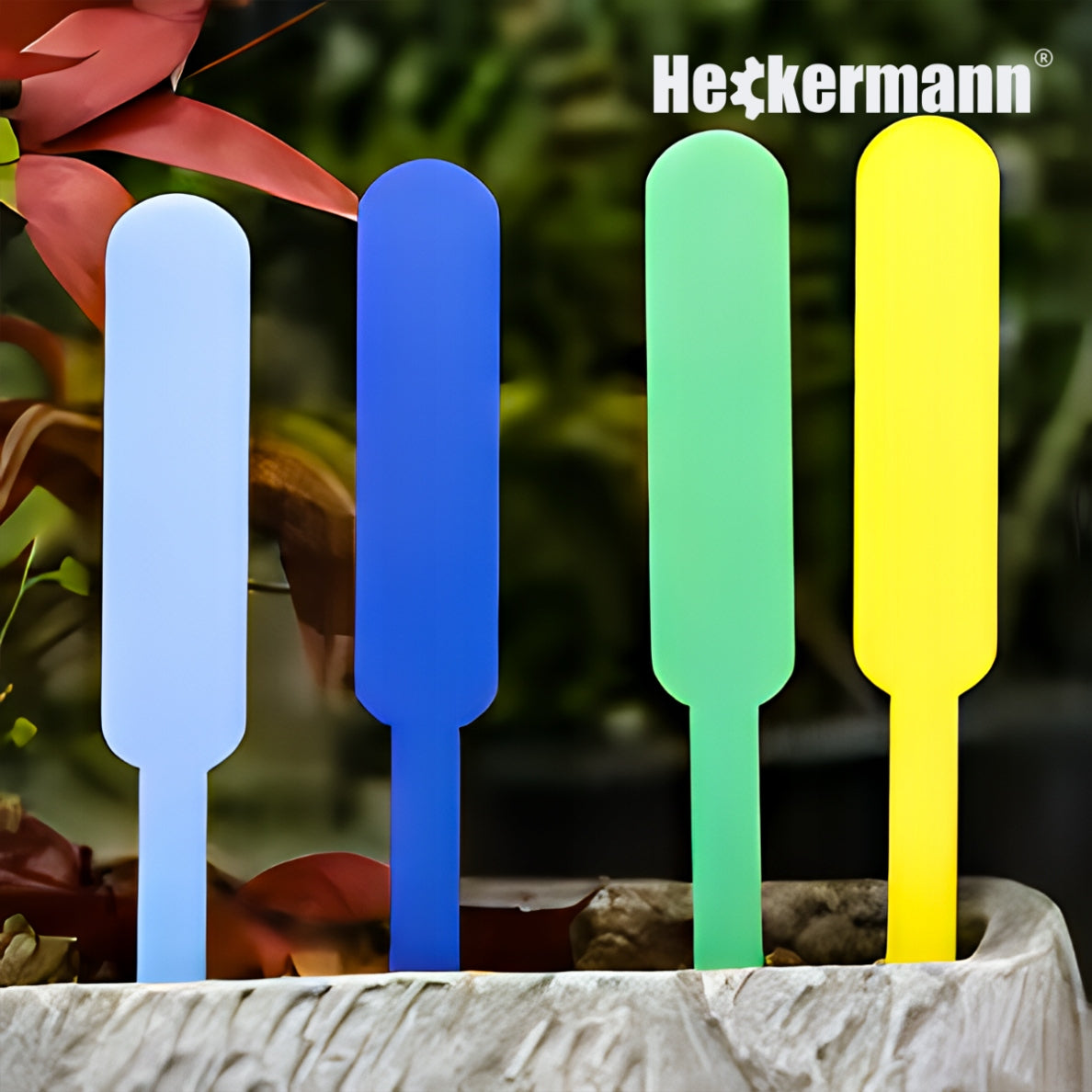 PLANT LABELS 12cm GARDEN PLATES COLORFUL SET 100pcs 1,5x12cm Kind standing