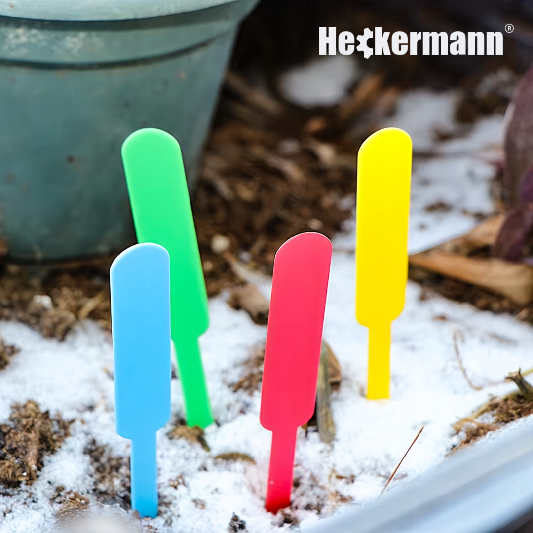 PLANT LABELS 12cm GARDEN PLATES COLORFUL SET 100pcs 1,5x12cm Width 15 mm