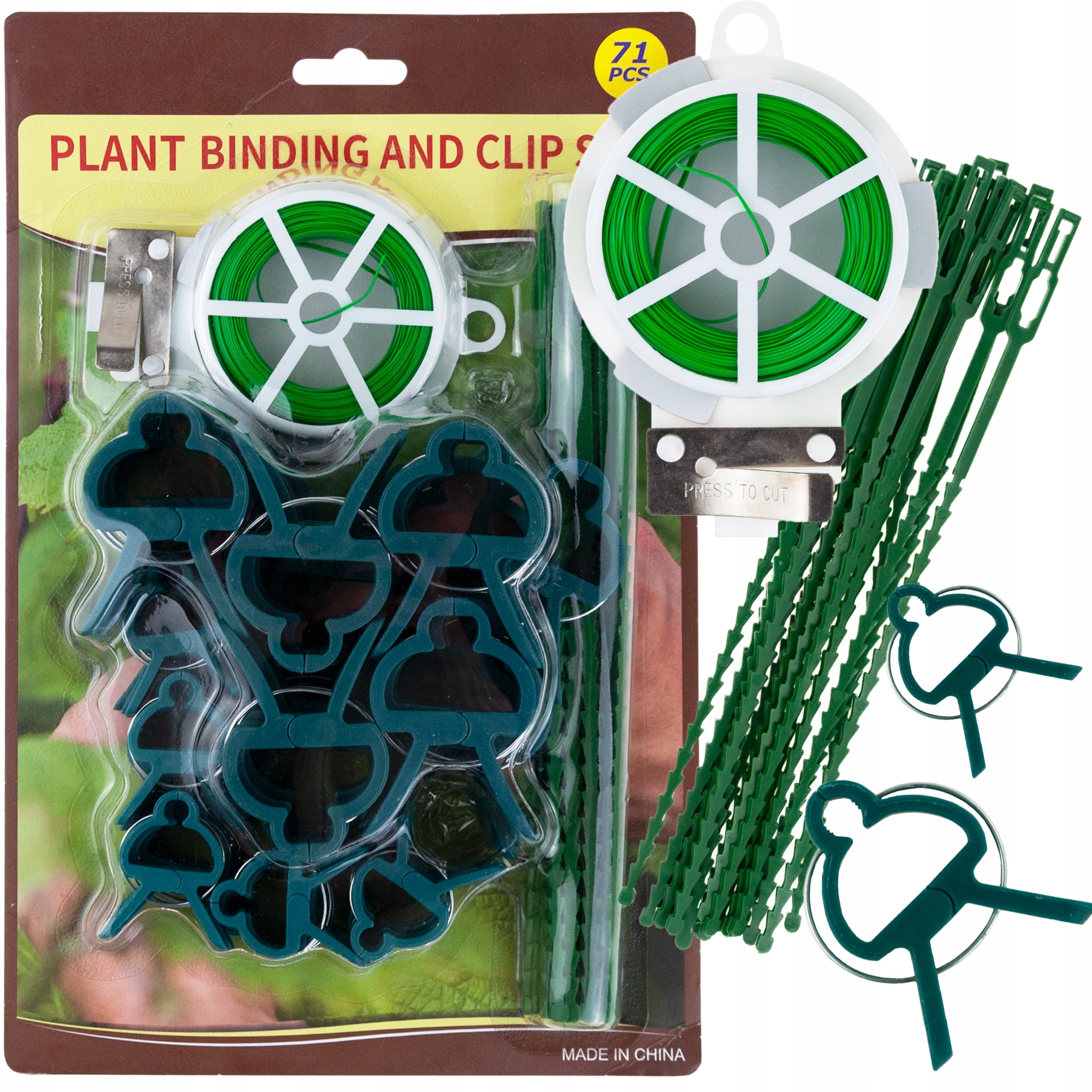 PLANT LIGATION KIT, BAND CLIPS FOR FIXING GARDEN WIRE