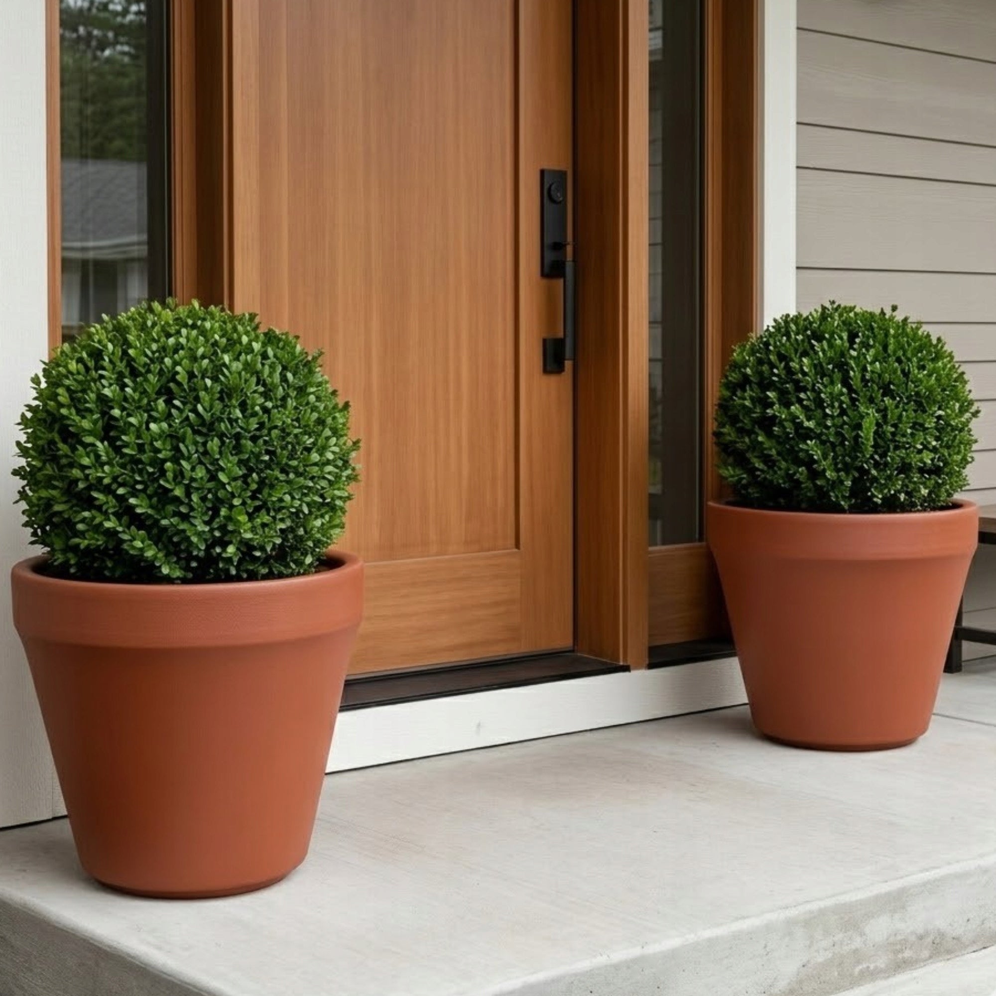 PLANTER 40 CM LARGE GARDEN PLASTIC POT FOR BALCONY TERRACE BRICK Product height 37 cm