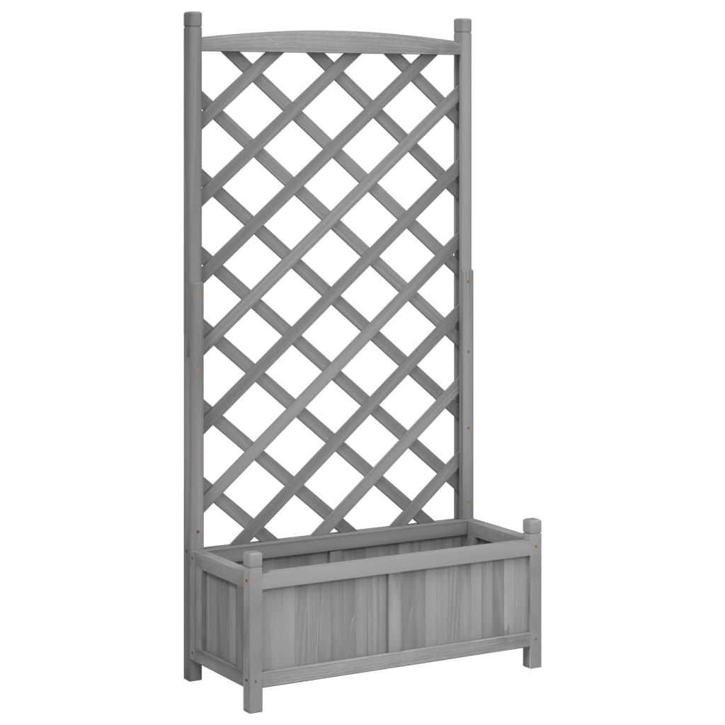 PLANTER GARDEN POT FLOWERBED CHEST WITH PERGOLA GRILLE
