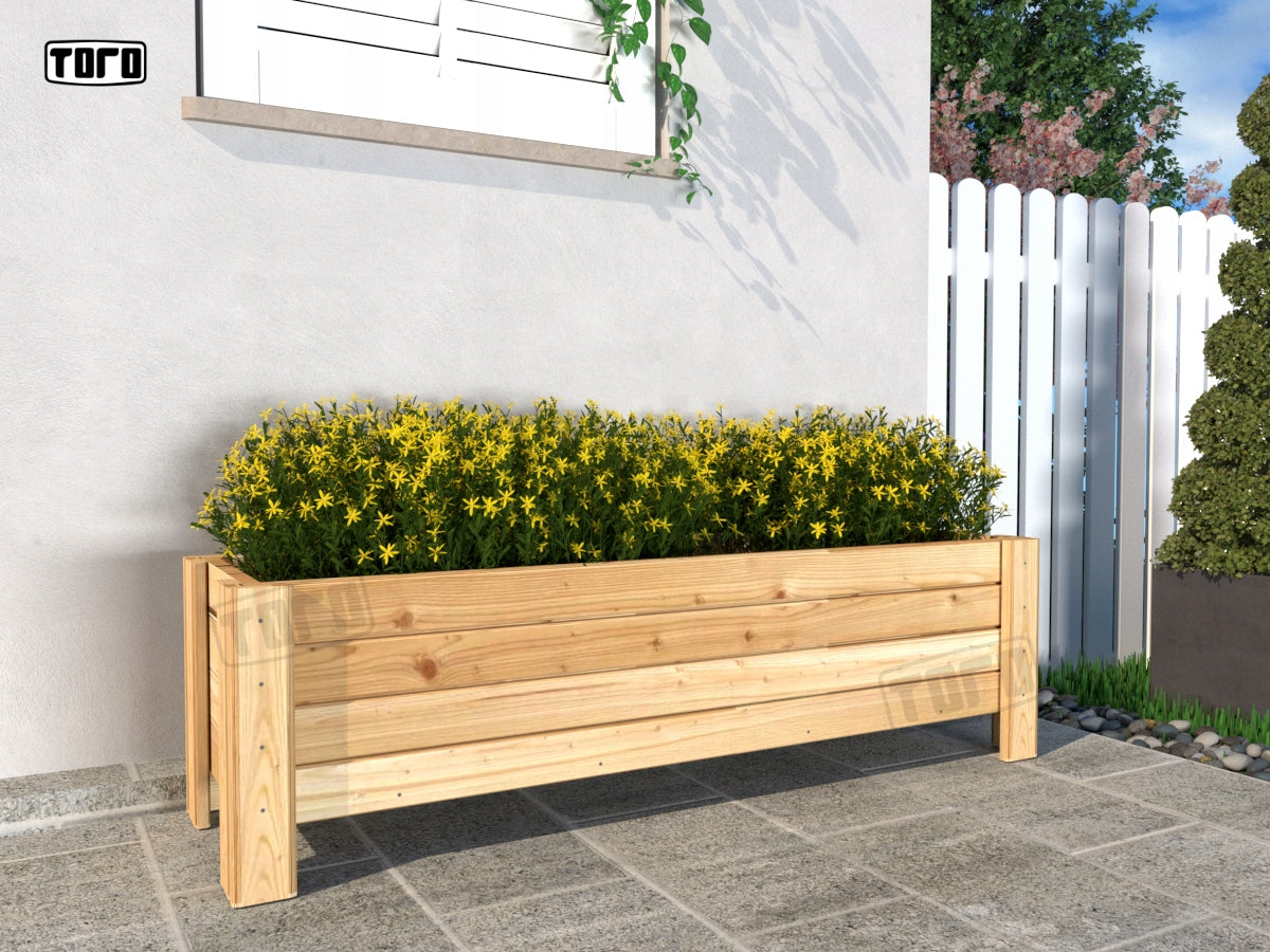 PLANTER WOODEN POT FOR GARDEN 120cm FOLDED garden planters + CARTRIDGE EAN (GTIN) 5905806969832