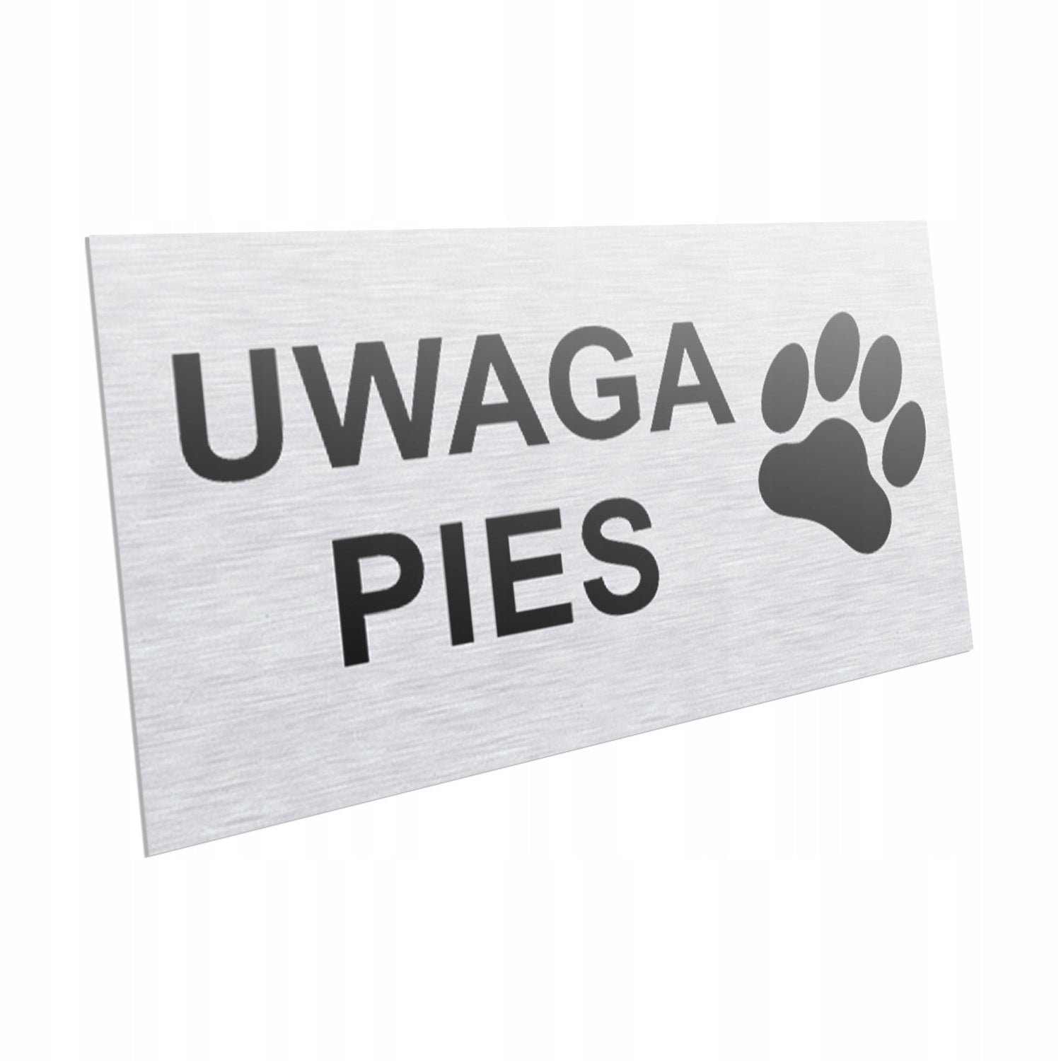 PLAQUE ATTENTION BAD DOG DANGEROUS | 20x10cm | Aluminum BOARD | Stainless