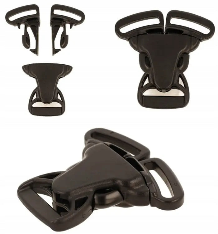 PLASTIC BUCKLE 25mm 3 Point Clasp T Strap DuraFlex Backpack