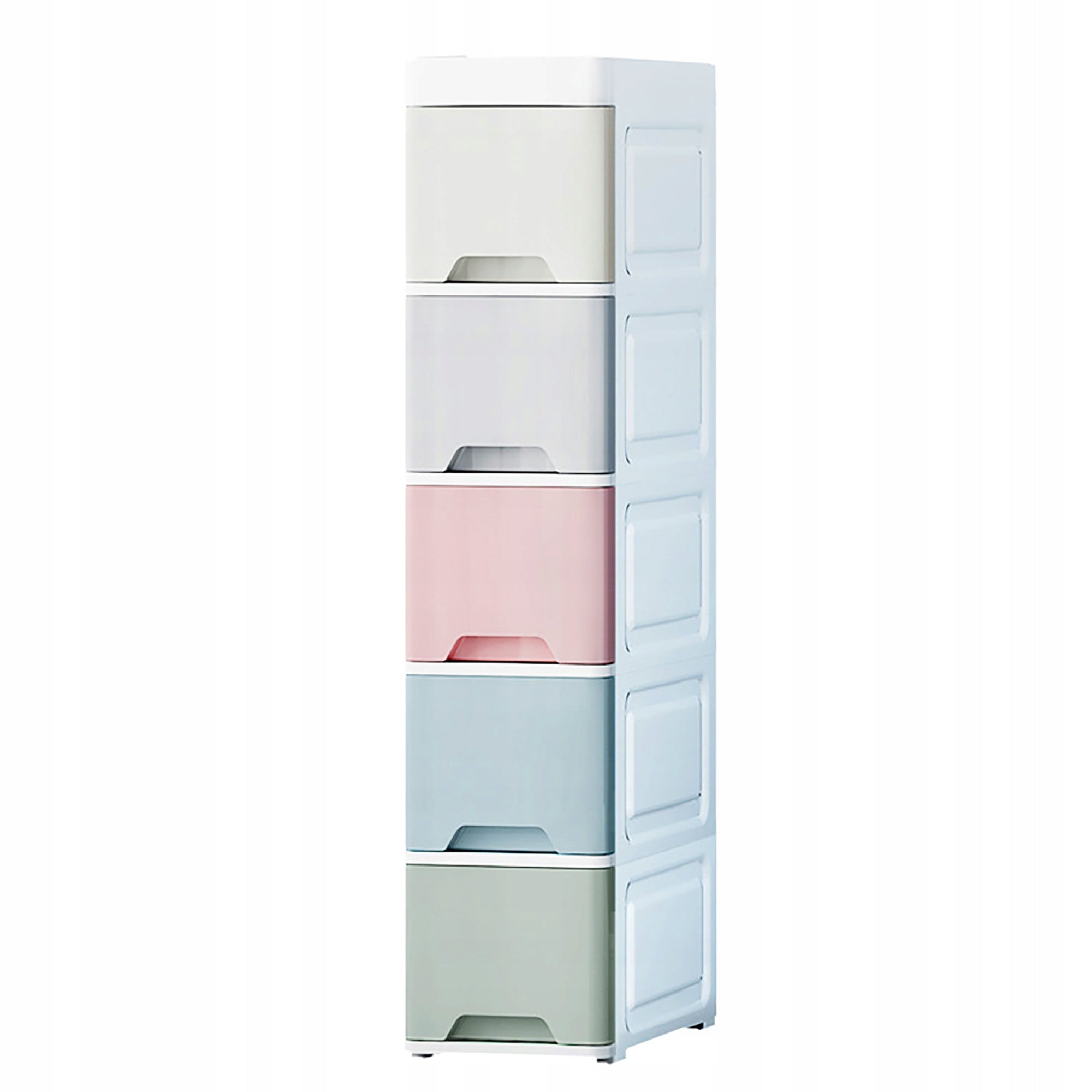 PLASTIC CONTAINER BOOKCASE TOY BASKET DRAWERS 5 SHELVES ORGANIZER CABINET Brand Korbi