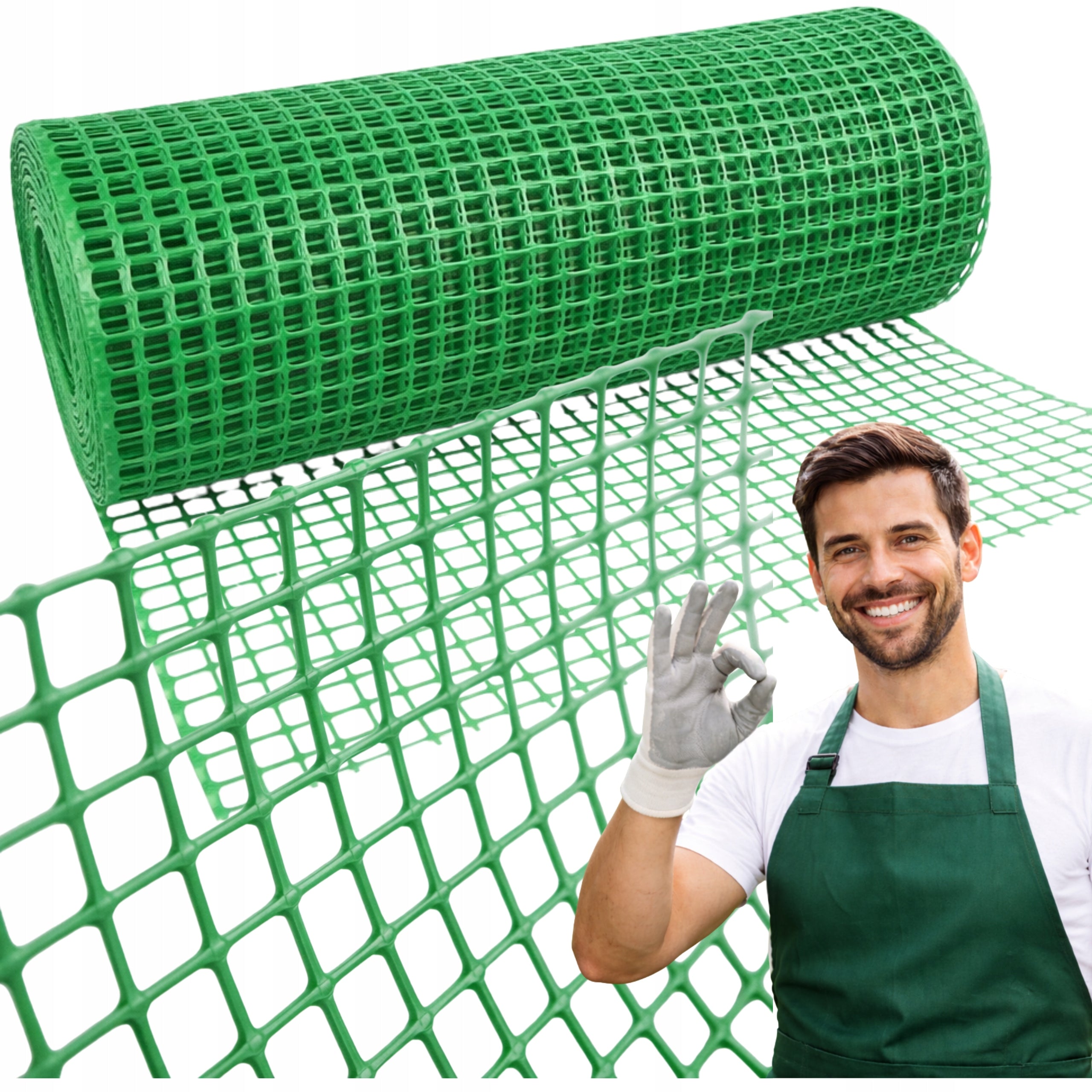 PLASTIC FENCE MESH PVC CONSTRUCTION DISCOUNT REINFORCED 1,5x50m