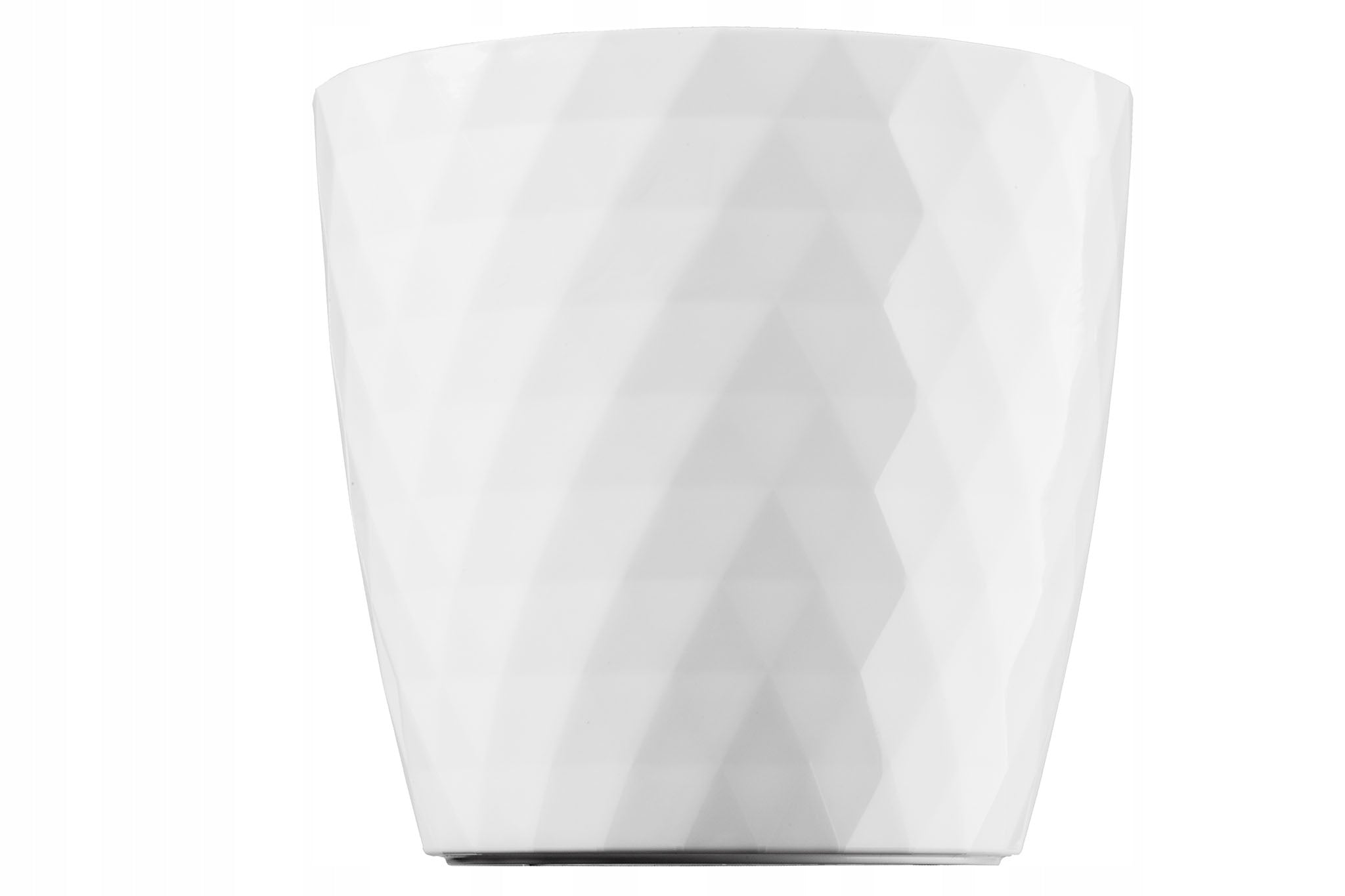 PLASTIC FLOWER POT WITH STAND PLANTER FLOWER COVER 14cm WHITE KADAX Color white
