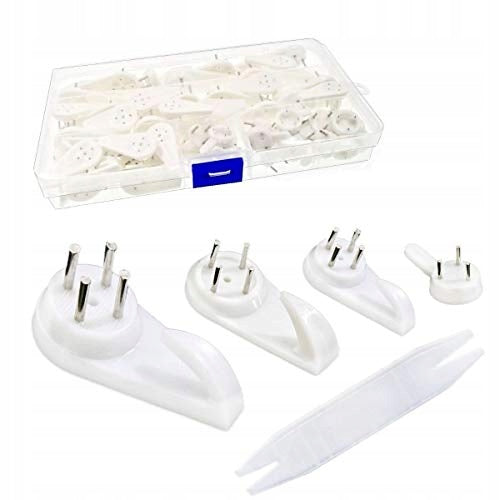 PLASTIC PHOTO FRAME HOOKS WITHOUT TRACE SET OF 70 PIECES wooden Brand no brand