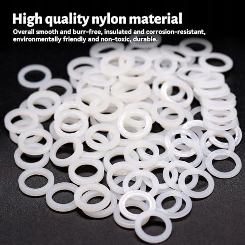PLASTIC WASHERS FOR DOOR HINGES 120 PCS NYLON INSULATION METAL Manufacturer code Bez marki