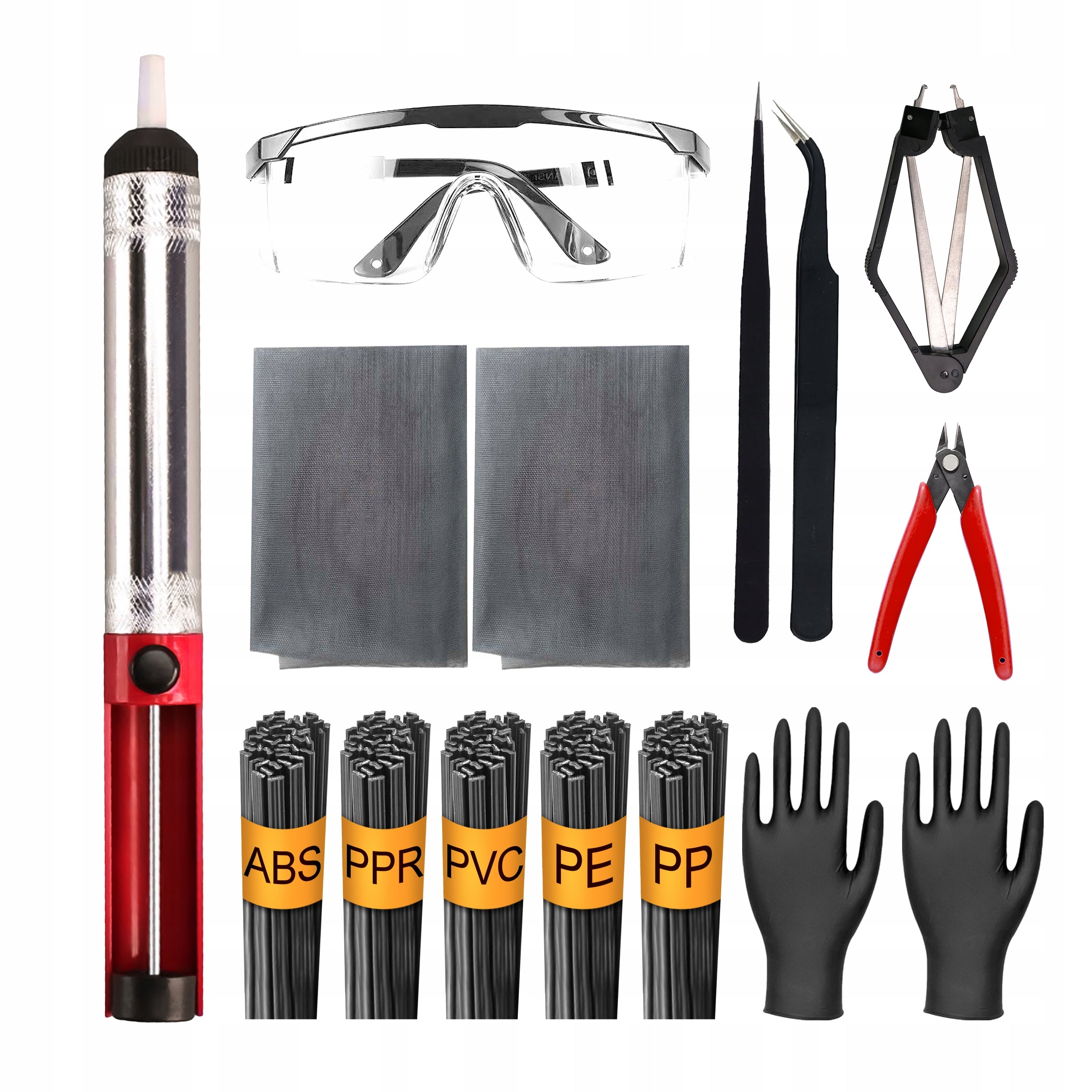 PLASTIC WELDING MACHINE KIT SOLDERING STATION PLASTIC WELDING MACHINE 0,5 BINDERS Manufacturer code STACJA LUTOWNICZA HOT AIR GORĄCE 2w1 SPOIWO