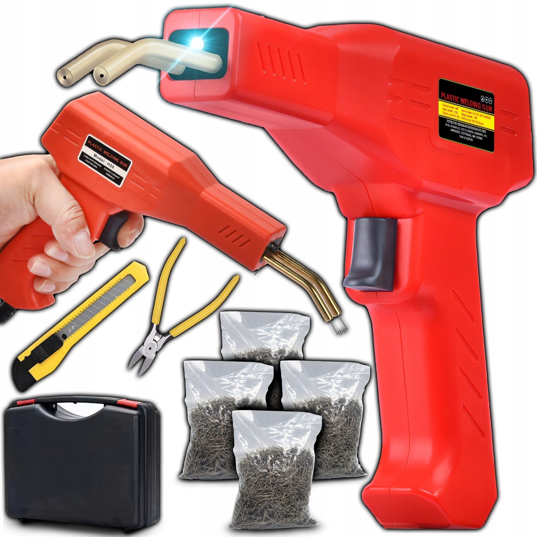 PLASTIC WELDING MACHINE PLASTIC SOLDERING IRON 1200 STAPLES LARGE SET Manufacturer code ER1207