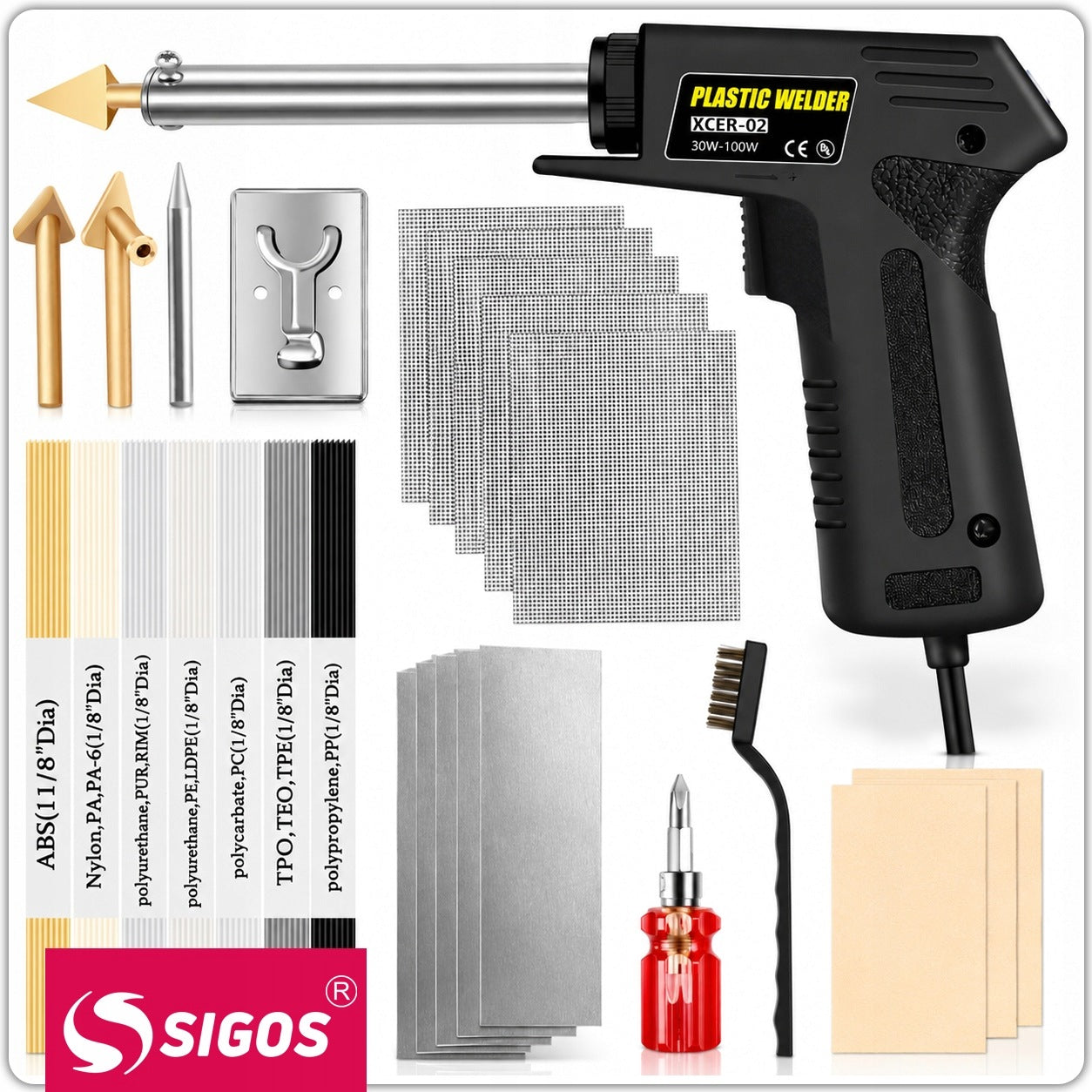 PLASTIC WELDING MACHINE SOLDERING IRON WELDING MACHINE 100W FOR PLASTIC + ACCESSORIES Manufacturer code Spawarka do Plastiku Lutownica 100W