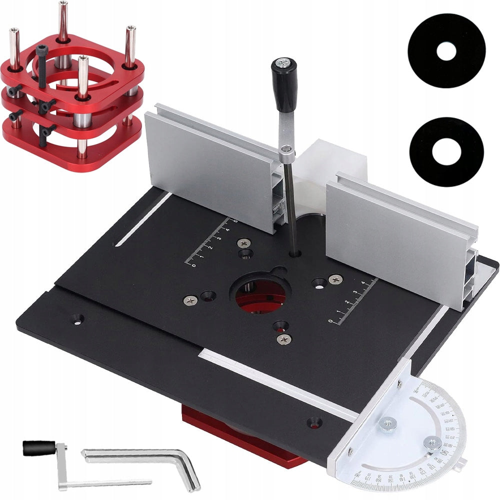 PLATE ALUMINUM TOP FOR MILLING TABLE WITH DIAGONAL GUIDE FOR 64-66MM