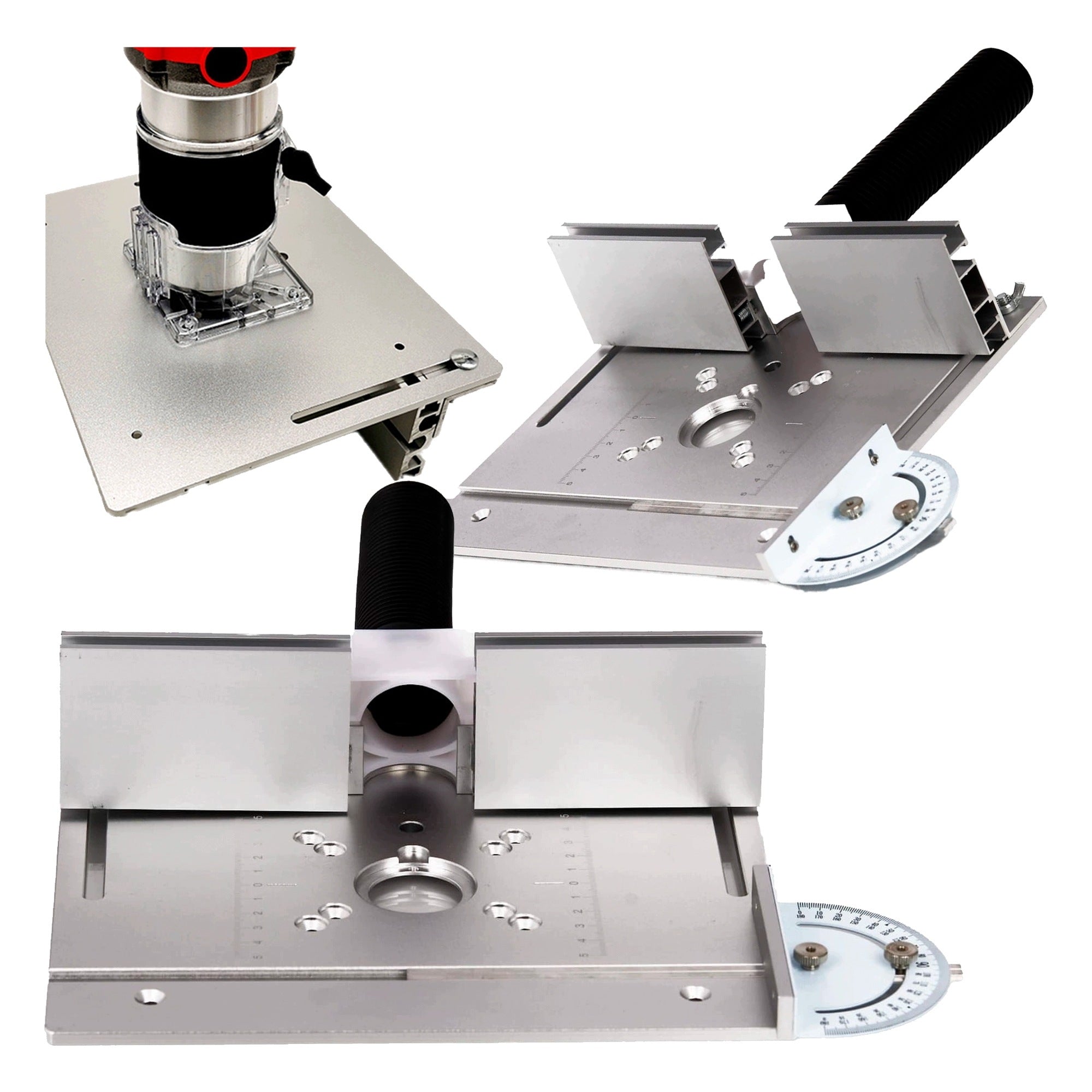 PLATE FOR MILLING TABLE ALUMINIUM INSERT GUIDE TOP 240 X 200 MM