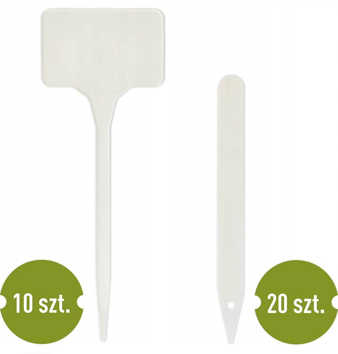 PLATES + PENCIL 10+20 PCS FOR DESCRIBING PLANTS ORGANIZER 720901 Color white
