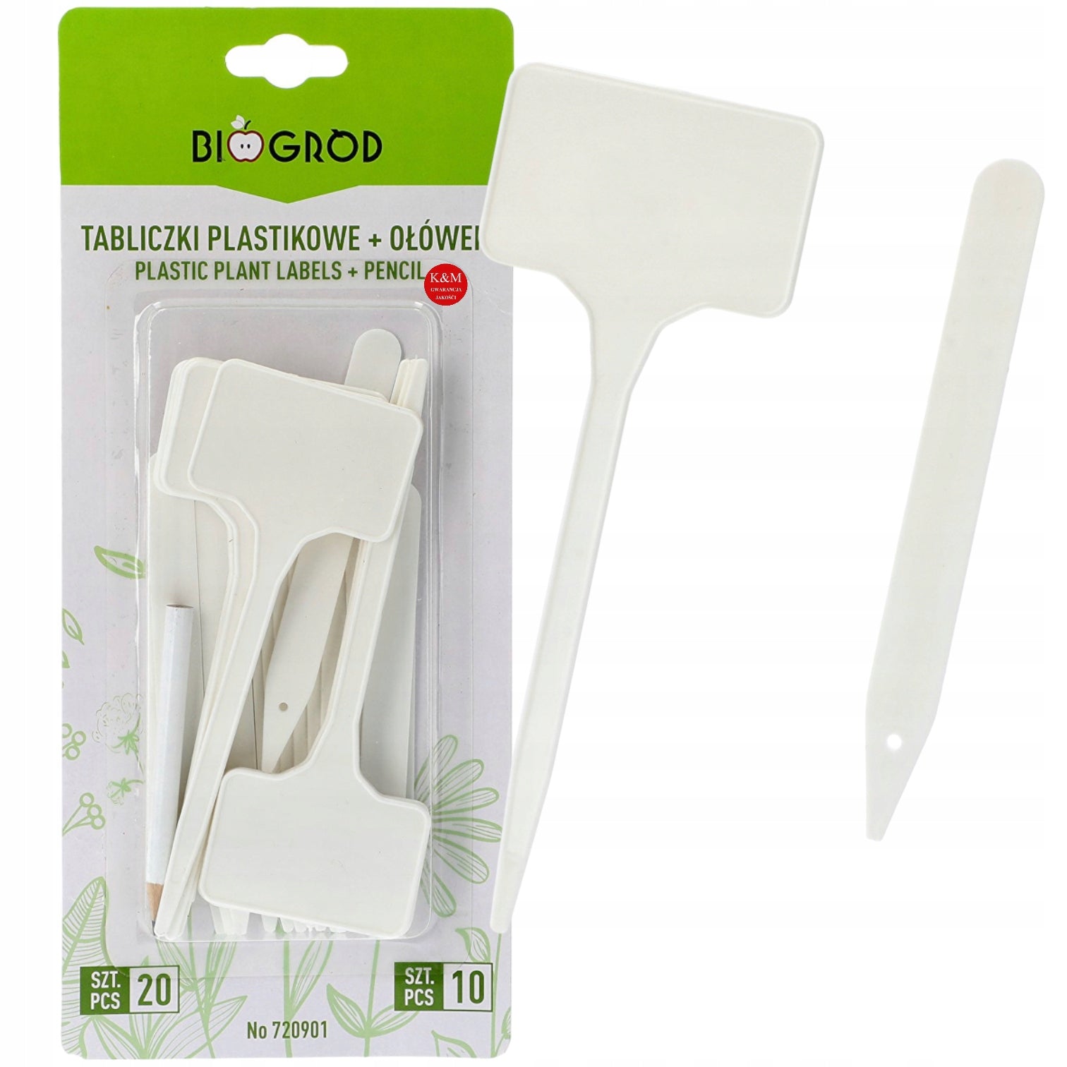 PLATES + PENCIL 10+20 PCS FOR DESCRIBING PLANTS ORGANIZER 720901