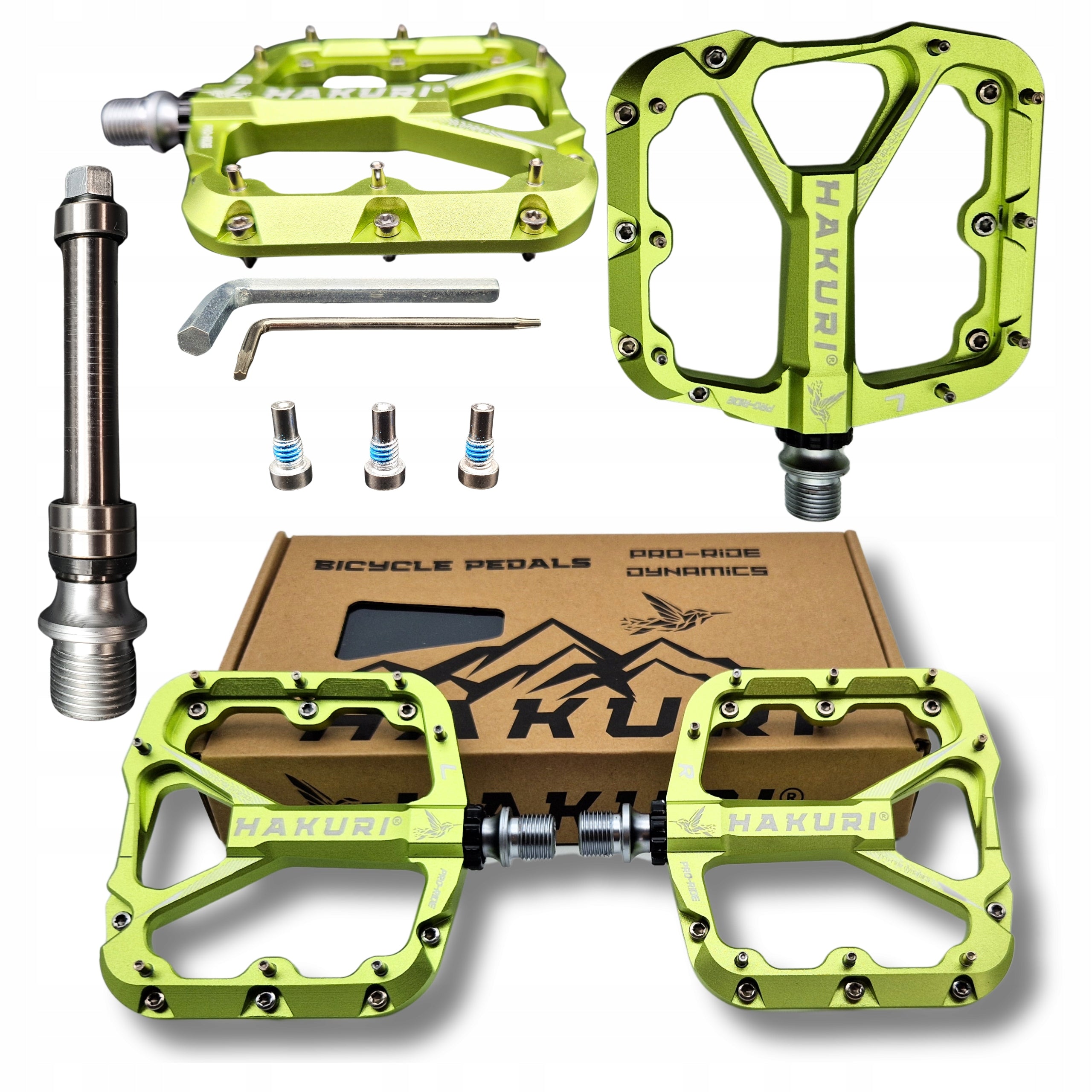 PLATFORM BICYCLE PEDALS Aluminum 3 MTB SEALED Machine Bearings
