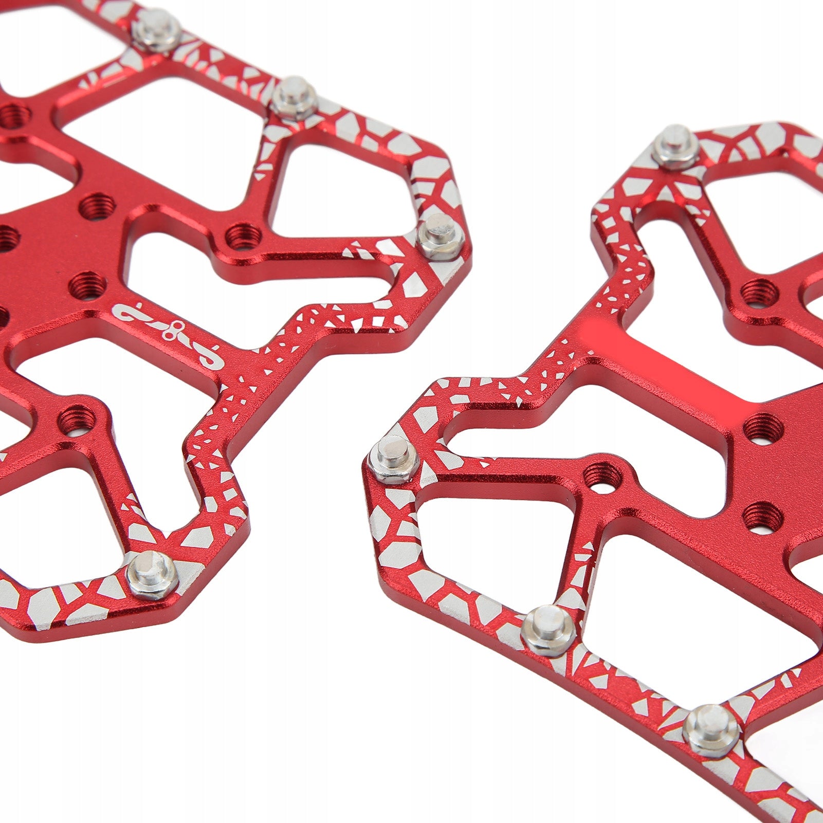 PLATFORM BICYCLE PEDALS FOR SPD BICYCLE SYSTEM Color red