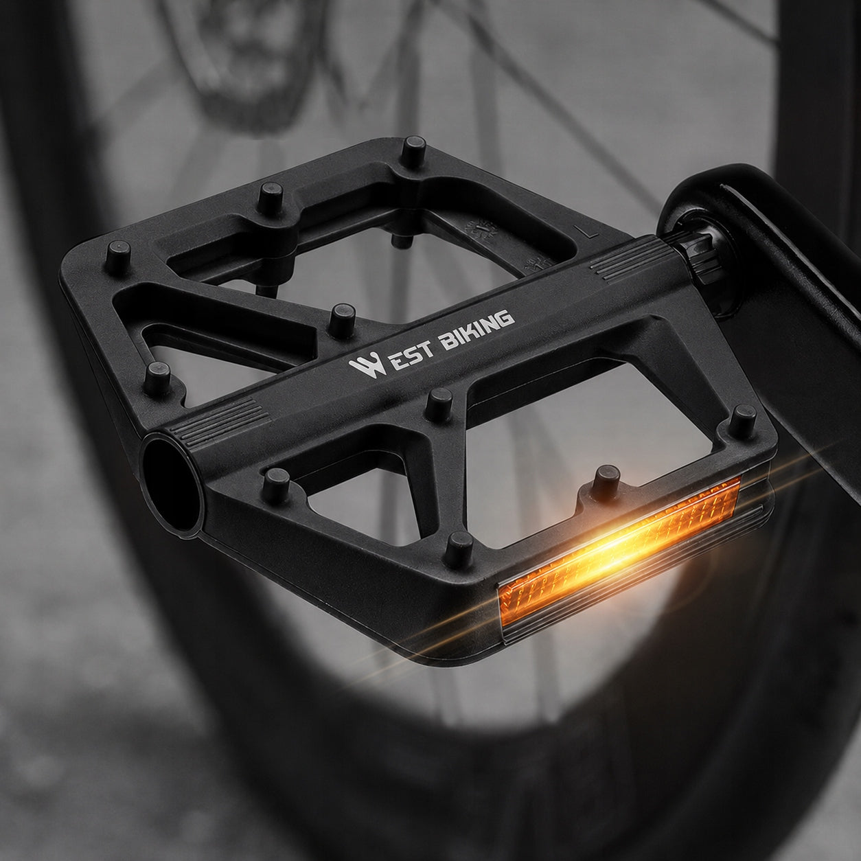 PLATFORM BIKE PEDALS NYLON LIGHTWEIGHT UNIVERSAL PINS WEST BIKING Brand West Biking