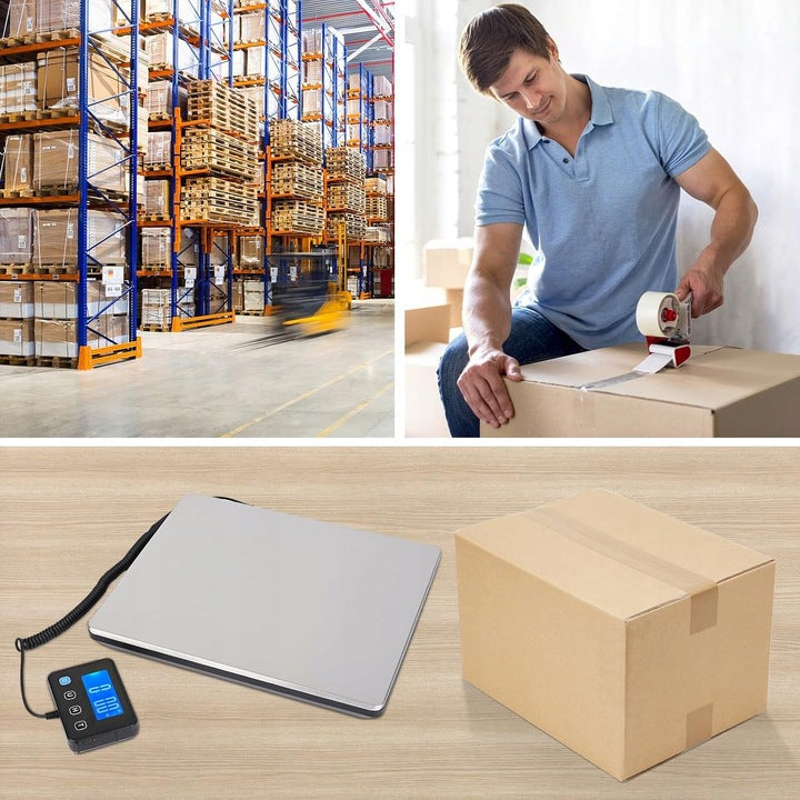 PLATFORM SCALE 50G-200KG LCD FOR PARCELS AND LUGGAGE, TARE, PRECISION 10G INOX Manufacturer code 5906104388042