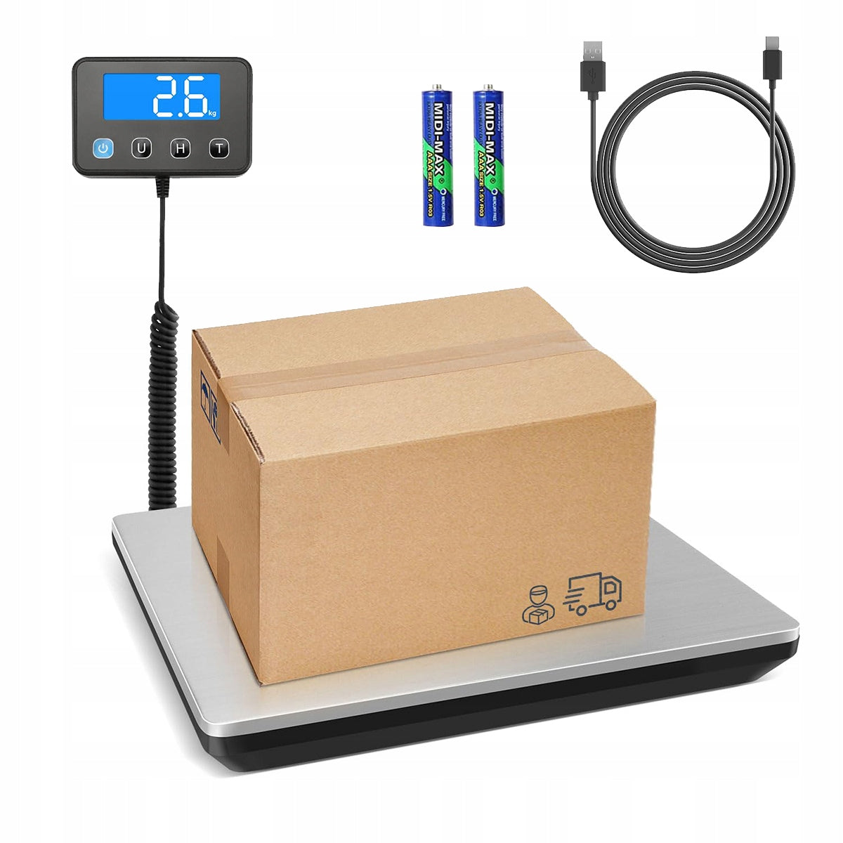 PLATFORM SCALE FOR PACKAGES 200kg ELECTRONIC STORAGE CASE