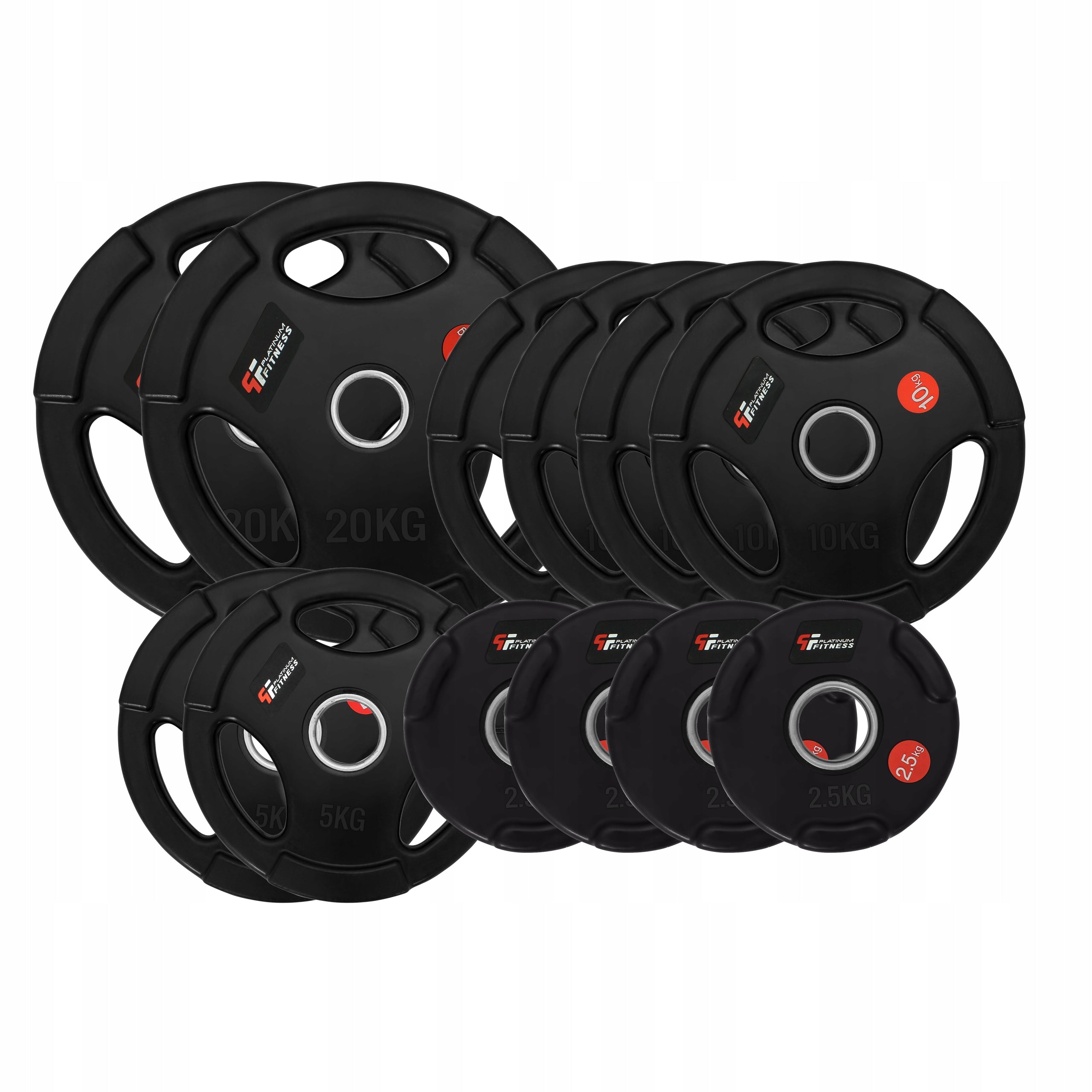 PLATINUM FITNESS LOAD SET 100 KG OLYMPIC RUBBERIZED 50 MM