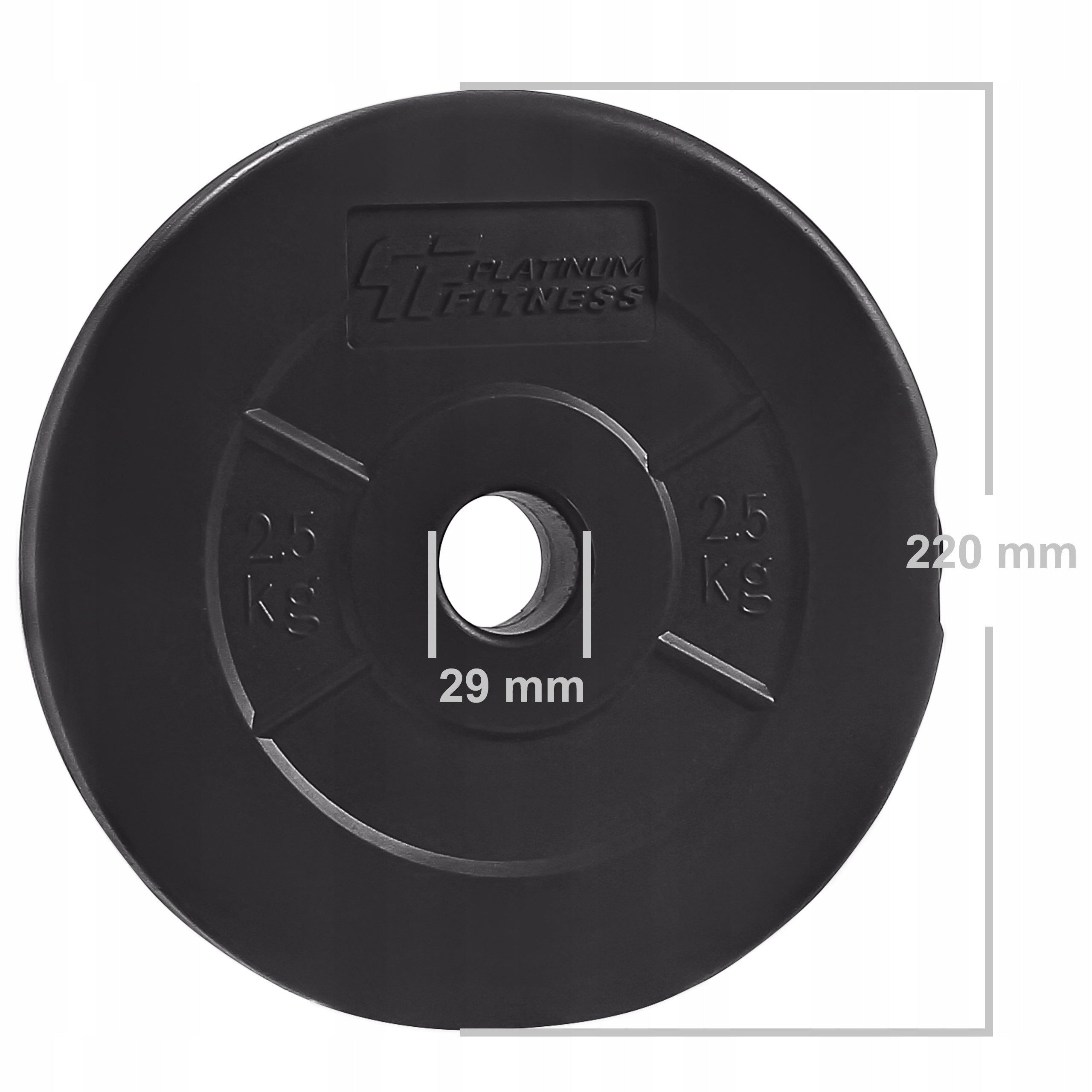 PLATINUM FITNESS LOAD SET 10KG BITUMINOUS LOAD BITUMEN 29MM EAN (GTIN) 5904405703205