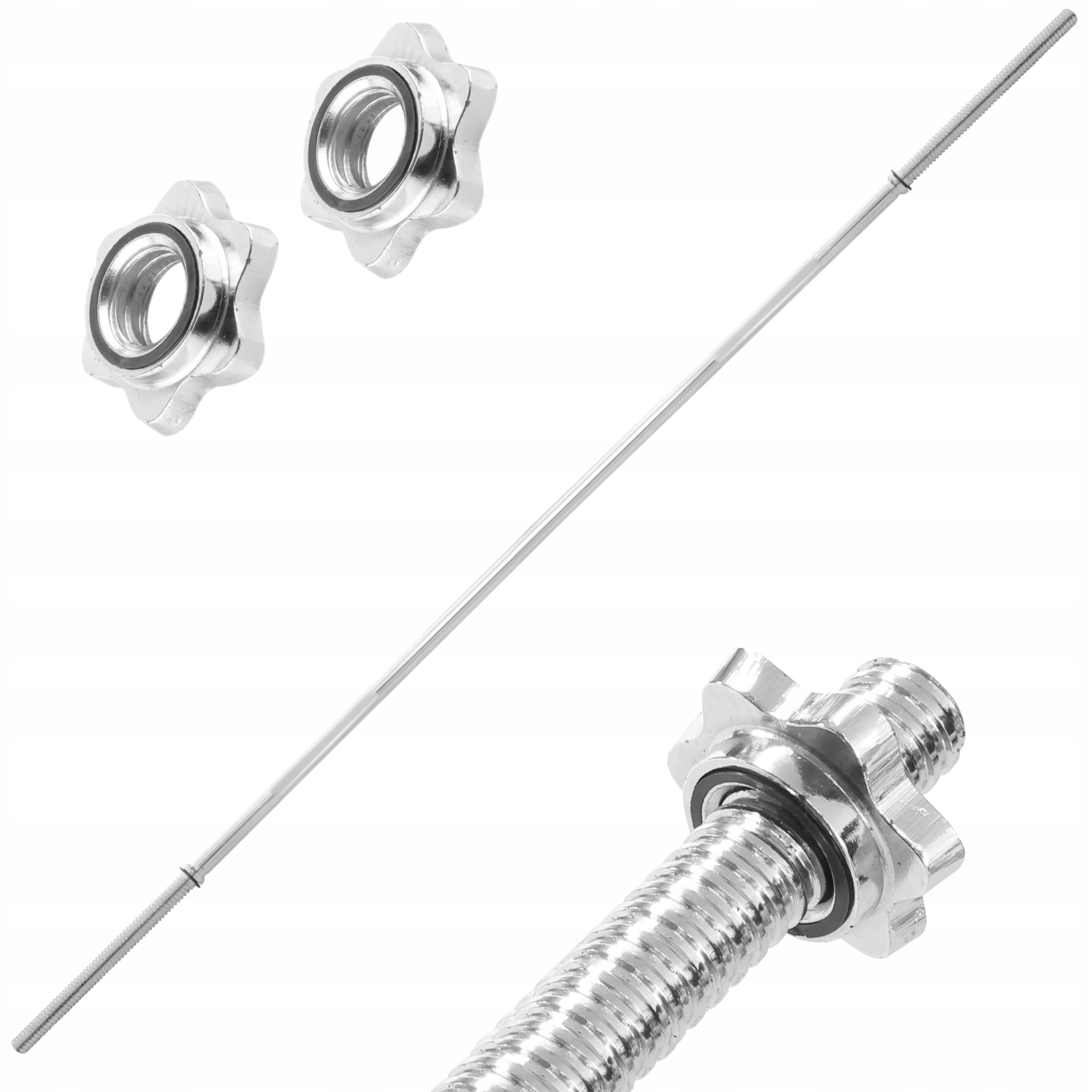 PLATINUM FITNESS STRAIGHT NECK THREADED 180 CM 28 MM BARBELL CLAMPS