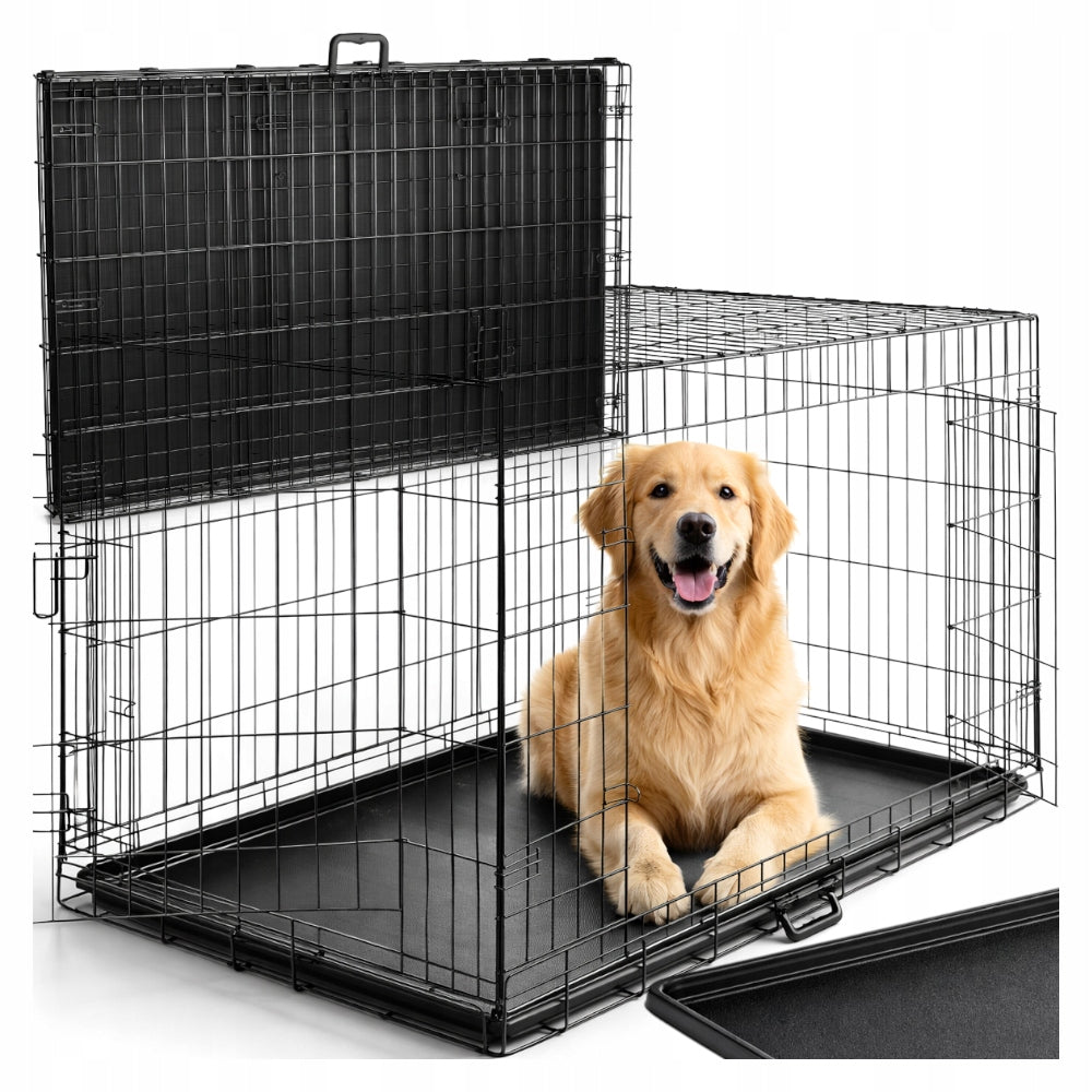 PLAYPEN CAGE DOG TRANSPORTER LARGE 107x71x77,5cm METAL FOLDING XL