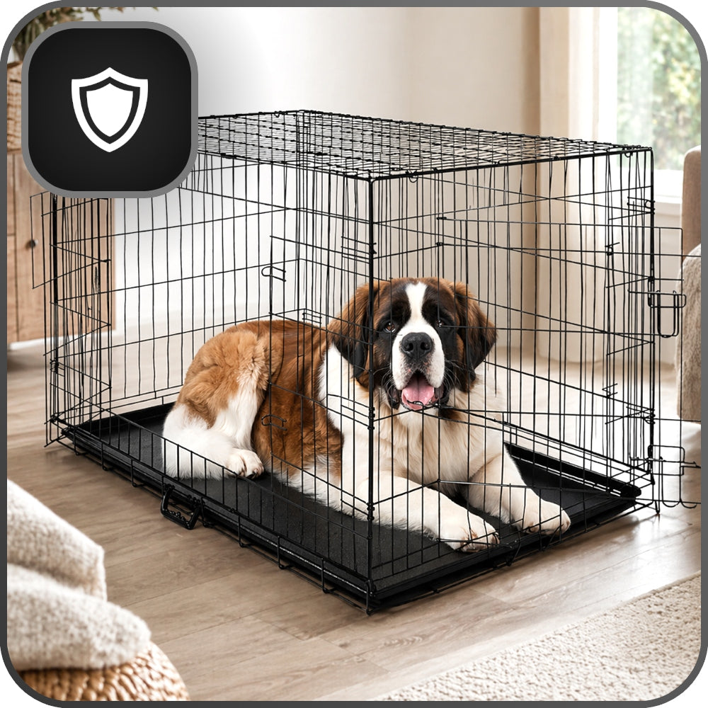PLAYPEN CAGE DOG TRANSPORTER LARGE 122x75,5x84cm METAL FOLDING XXL Packaging status original