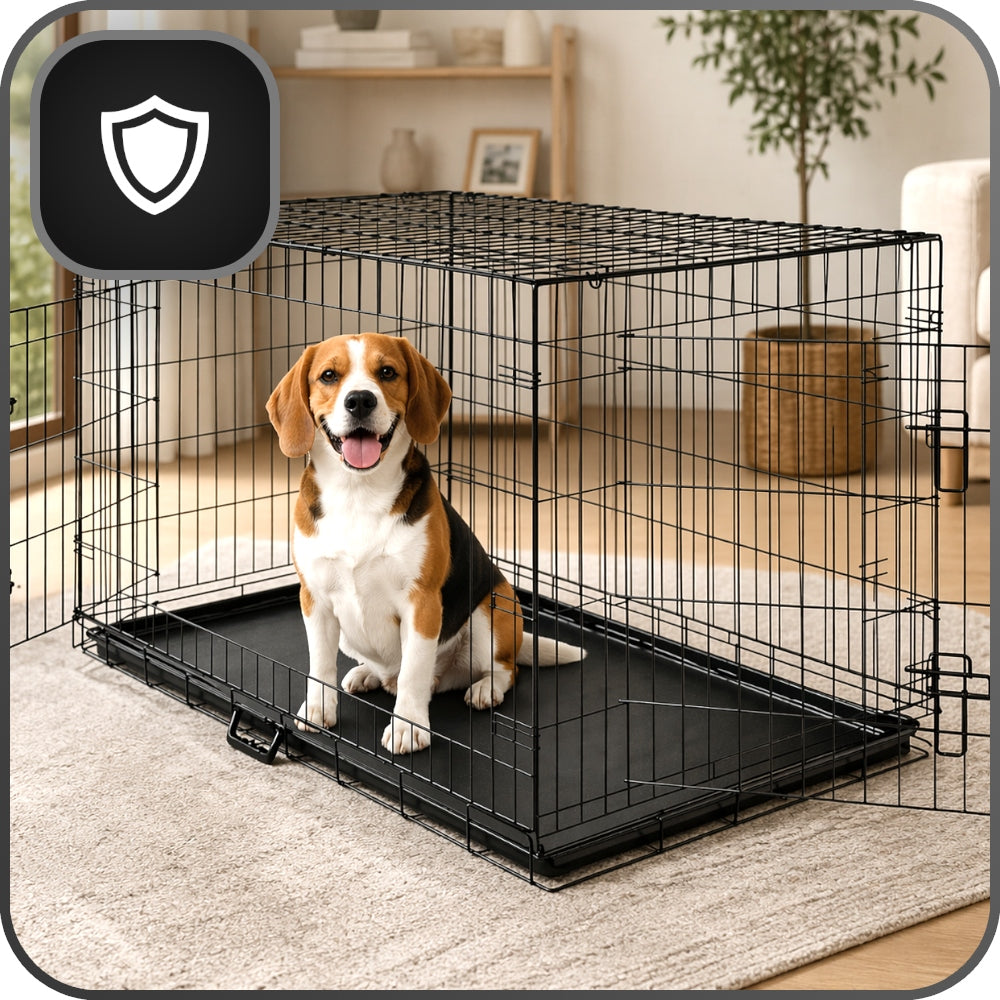PLAYPEN CAGE DOG TRANSPORTER LARGE 90x60x67,5cm METAL FOLDING L Packaging status original
