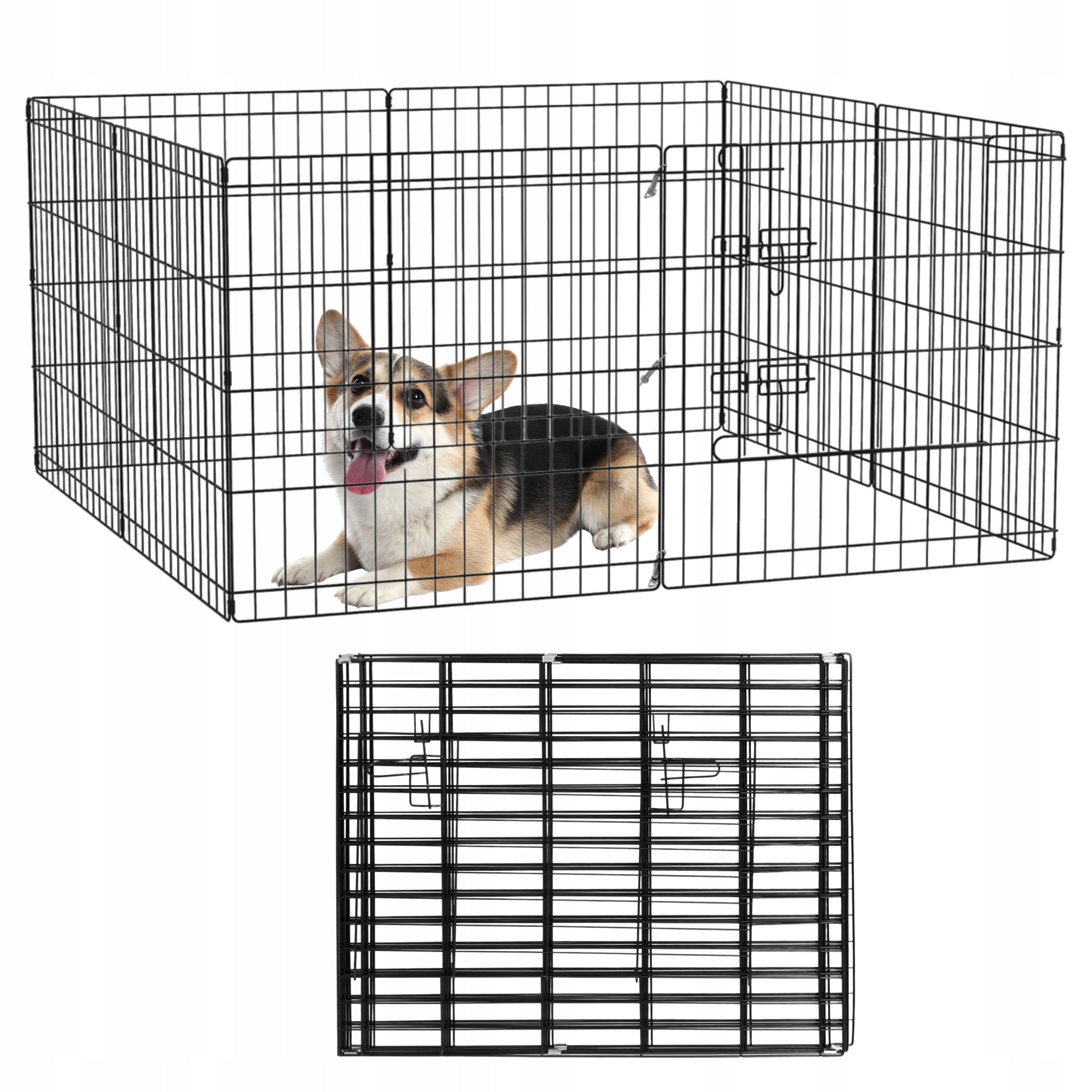 PLAYPEN CAGE MODULAR CAT ENCLOSURE RABBIT ANIMALS 6 PANELS 60CM