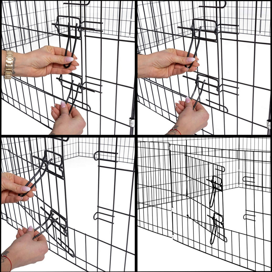 PLAYPEN CAGE MODULAR CAT ENCLOSURE RABBIT ANIMALS 8 PANELS 60CM Trade name NUXIE KLATKA DLA ZWIERZĄT ZAGRODA 8 PANELI 60CM