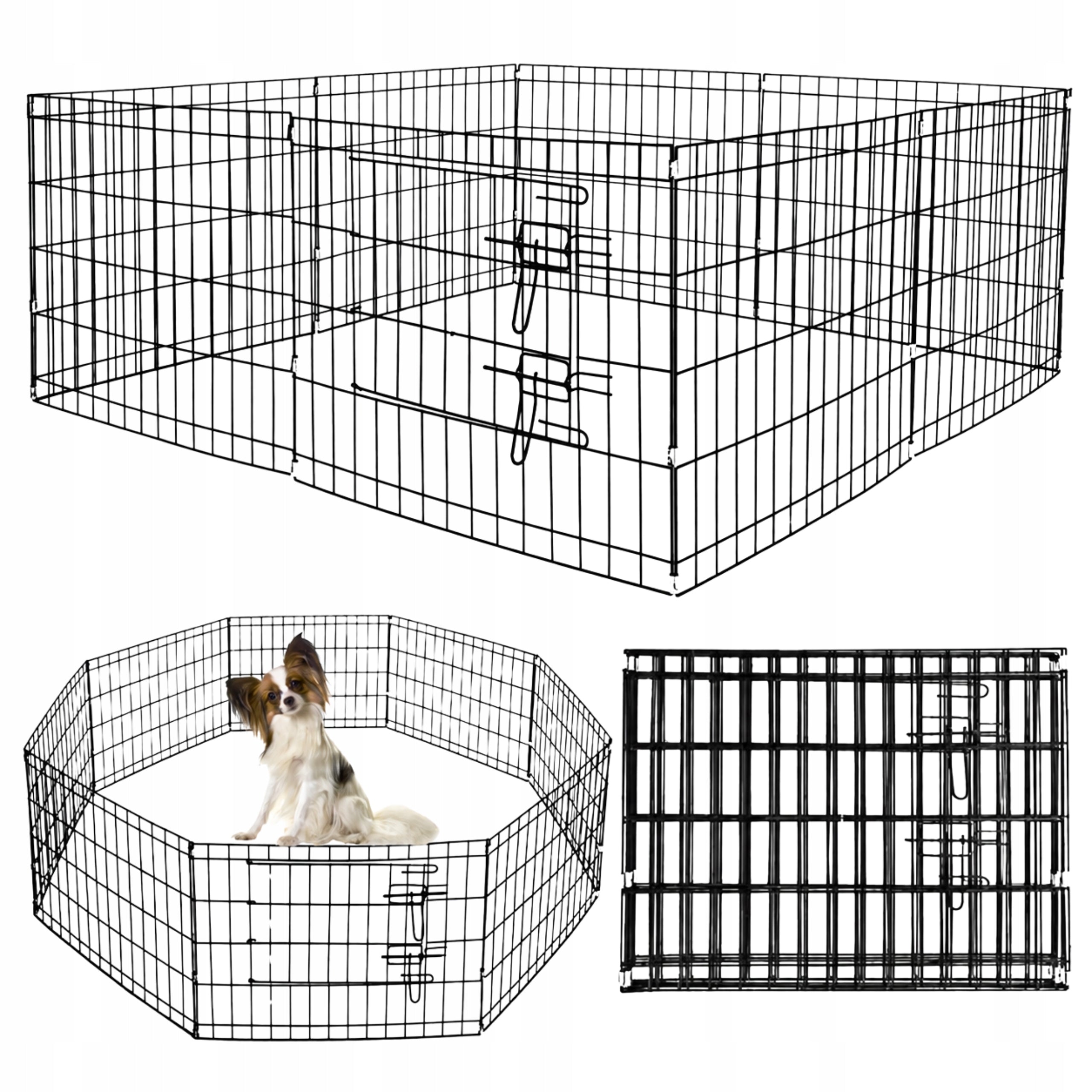 PLAYPEN CAGE MODULAR CAT ENCLOSURE RABBIT ANIMALS 8 PANELS 60CM