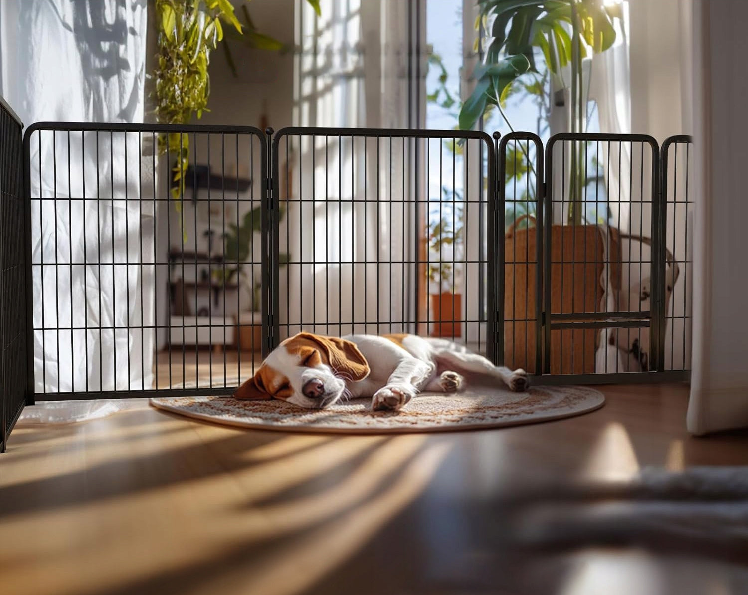 PLAYPEN DOG CAGE MADE OF METAL, RABBIT ENCLOSURE MODULAR CORRAL 6 PANELS Trade name Metalowa klatka/kojec/ogrodzenie dla psów i innych zwierząt - 6 paneli 70x80 cm