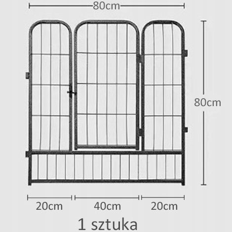 PLAYPEN FARM MODULAR CATWALK ANIMAL DOG CAGE 8 PANELS 80x80cm Length 200 cm