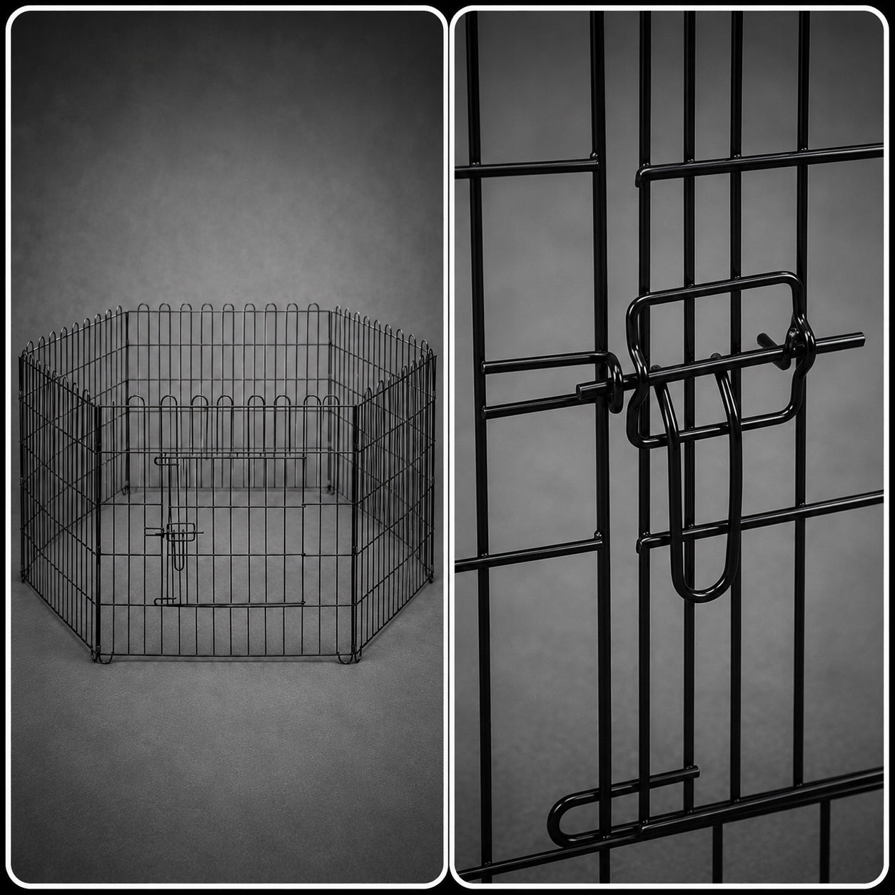 PLAYPEN FOR DOG CAT PUPPIES METAL CATWALK 165x85 GOAL Material of manufacture metal