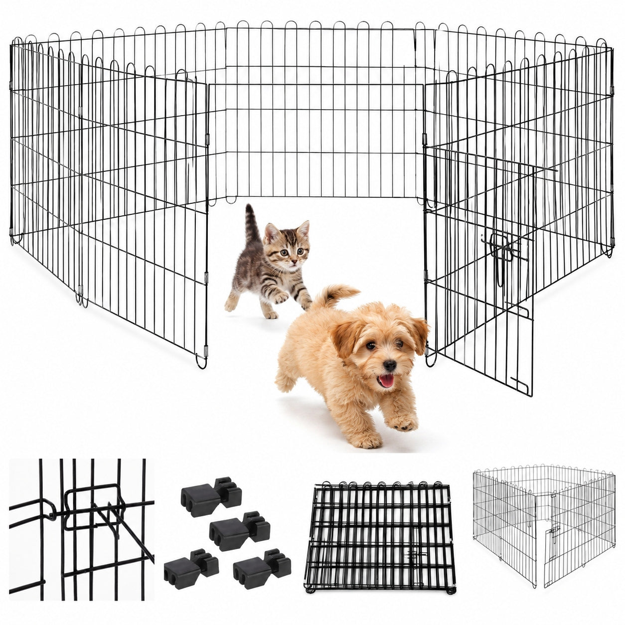 PLAYPEN FOR DOG CAT PUPPIES METAL CATWALK 165x85 GOAL