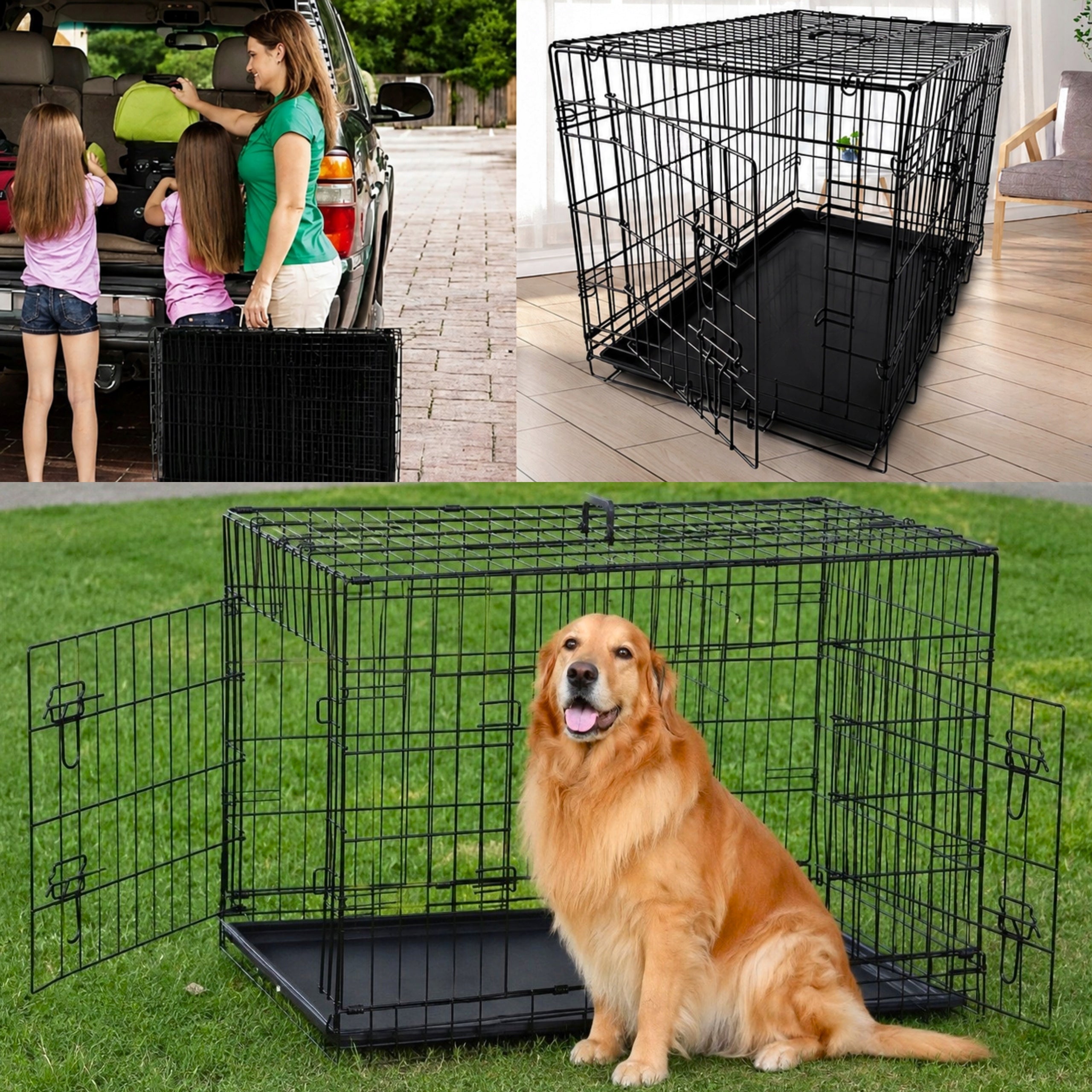PLAYPEN KENNEL CAGE FOR DOG TRANSPORTER 106x71x77 CM FOR CAR Manufacturer code 4D-KZS-4