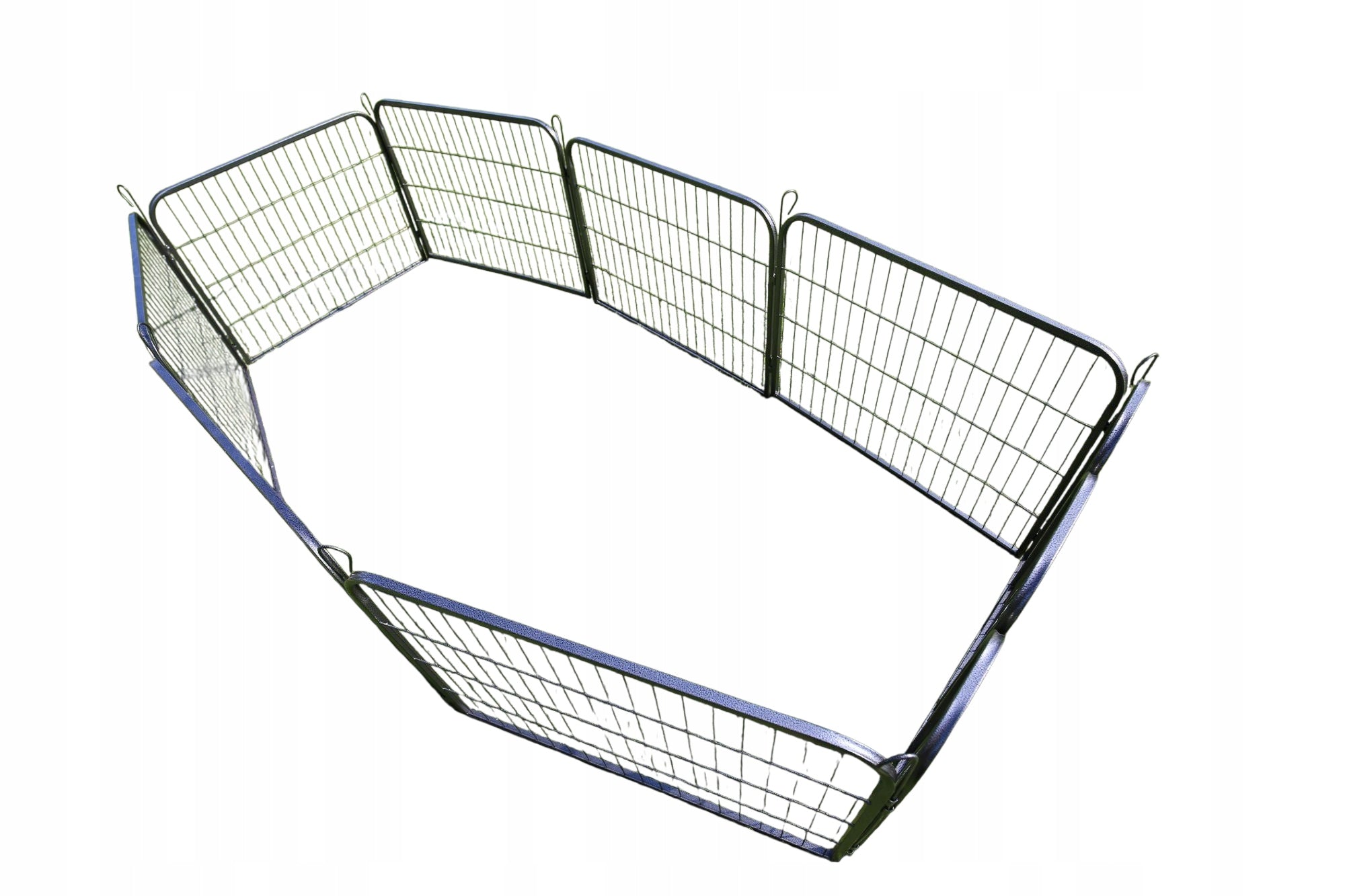 PLAYPEN METAL CAGE ENCLOSURE FOR DOG RABBIT ANIMALS 8 PANELS 80X100 CM Length 640 cm