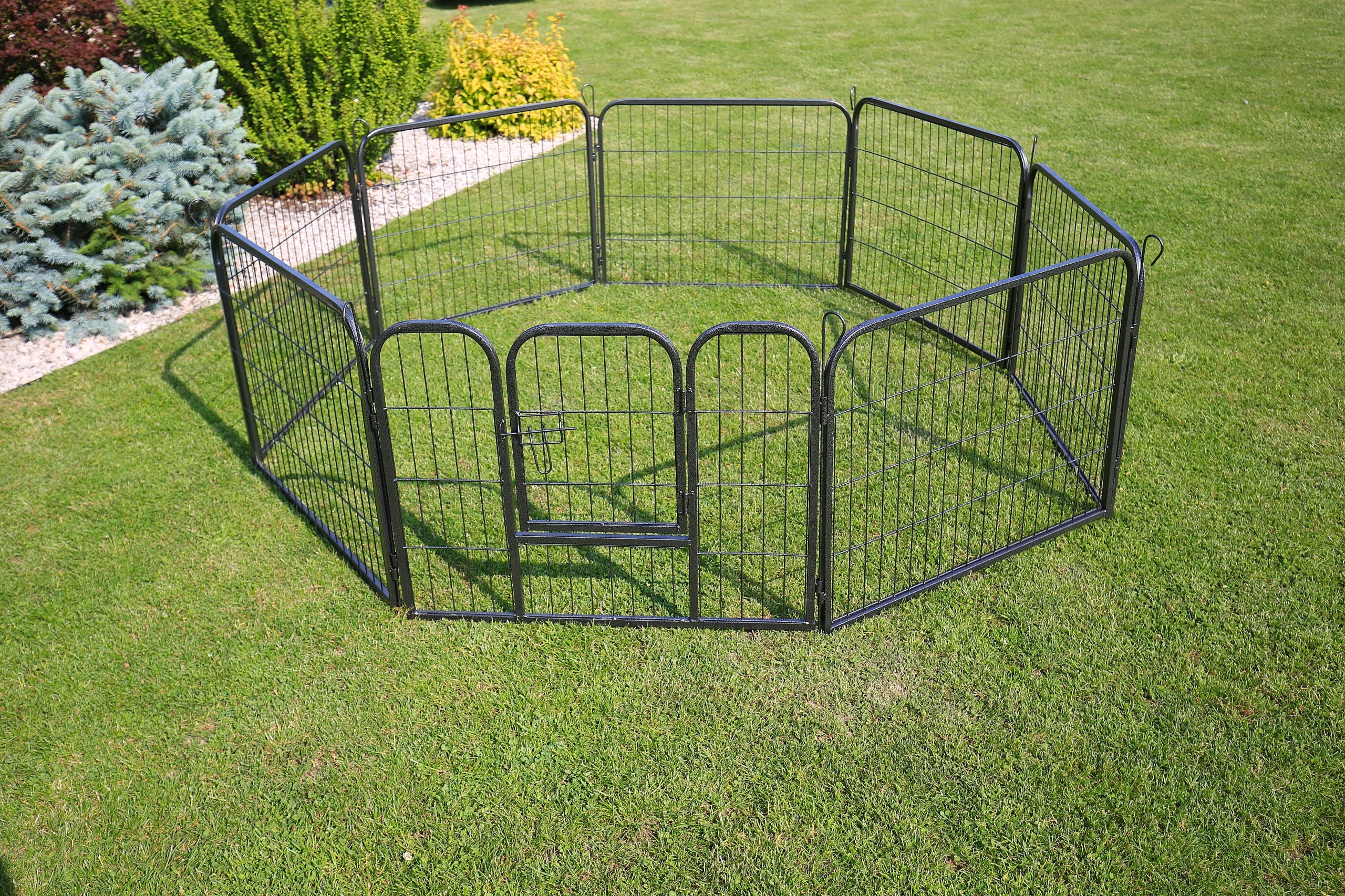 PLAYPEN METAL CAGE ENCLOSURE FOR DOG RABBIT ANIMALS 8 PANELS 80X100 CM Manufacturer code DC03