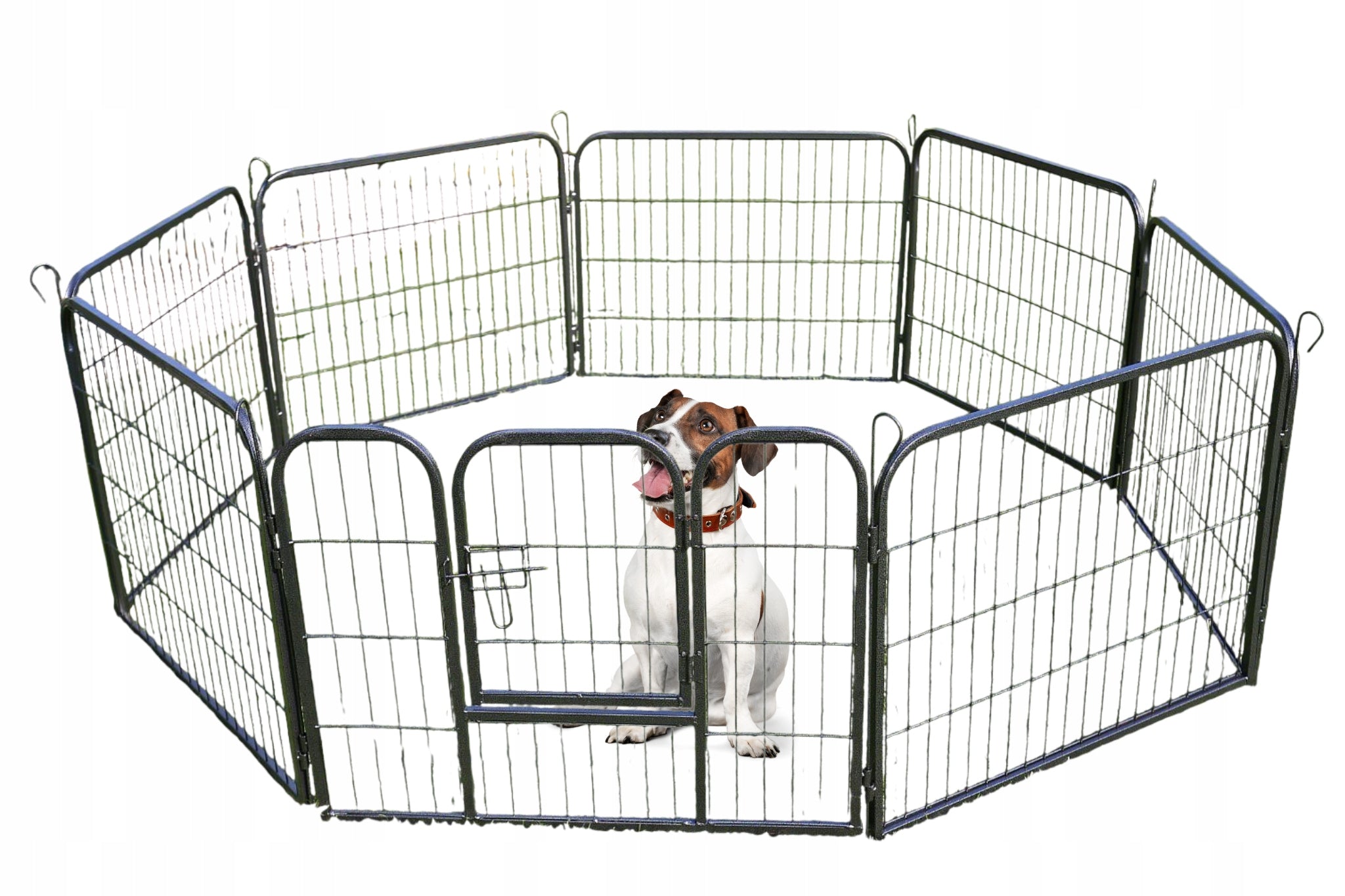 PLAYPEN METAL CAGE RABBIT ANIMAL DOG ENCLOSURE 8 PANELS 80X80 CM