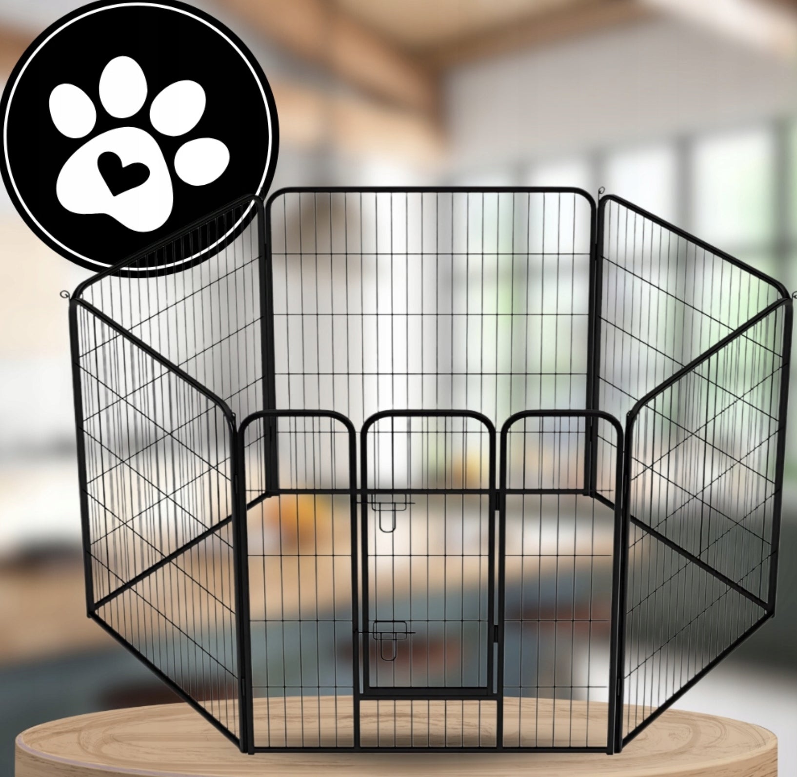 PLAYPEN METAL CATWALK FOR SMALL ANIMAL DOGS ADJUSTABLE 6 PCS. 108x54x80 Brand no brand