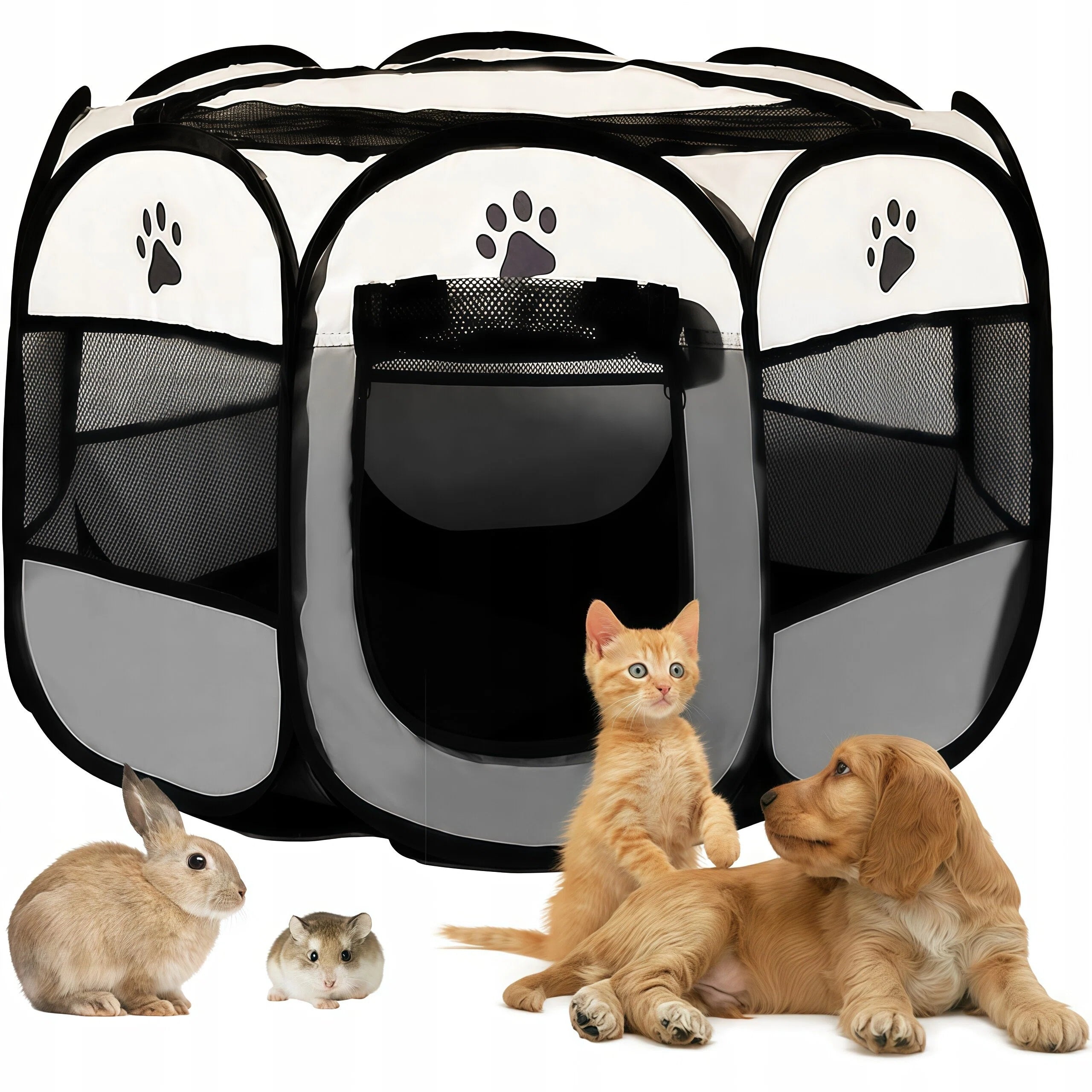 PLAYPEN TEXTILE MATERIAL SMALL DOG 74X74X43CM FOR HOME FOLDING WATERPROOF Manufacturer code ETHJ-SKŁADANY KOJEC DO DOMU